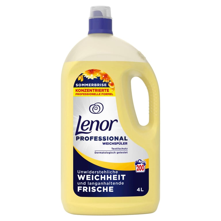 LENOR PROFESSIONAL SOMMERBRISE FABRIC SOFTENER LONG-LASTING FRESHNESS 4L