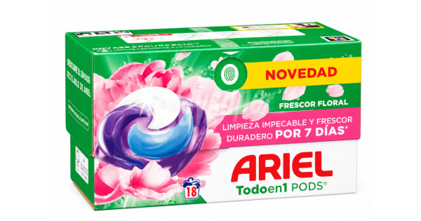 ARIEL ALL-IN-1 FLOWER FRESH LAUNDRY DETERGENT PODS 18 CAPSULES 4392g