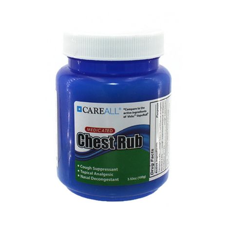 CAREALL MEDICATED CHEST RUB CONGESTION RELIEF OINTMENT 4 oz 113g