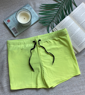 FUNFIT QUICK-DRY SWIM SHORTS - NEON YELLOW - XL - MEN'S SWIM TRUNKS