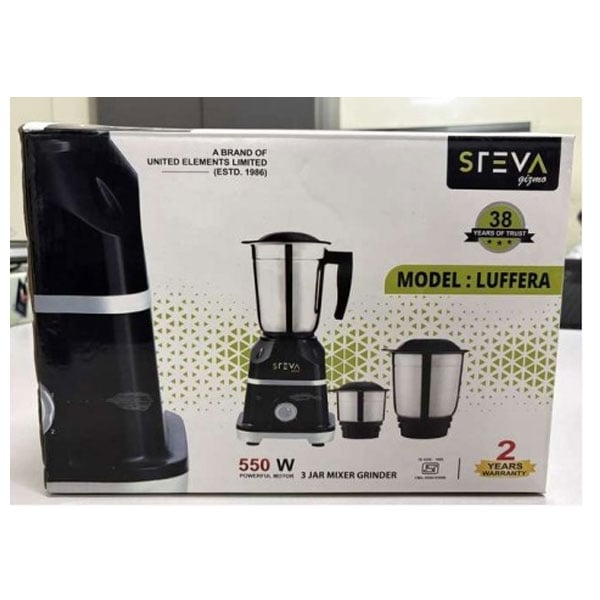 STEVA LUFERA MIXER GRINDER 550W WITH JAR ATTACHMENTS