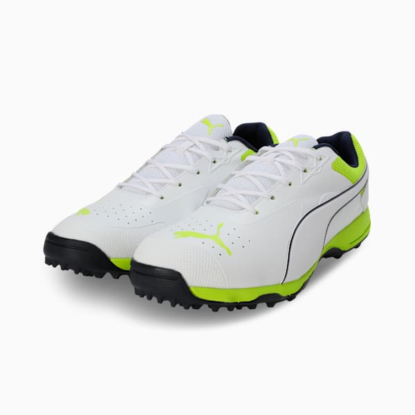 PUMA Cricket Shoes 108577022 - PUMA White-Lime Smash-PUMA Navy - UK 10