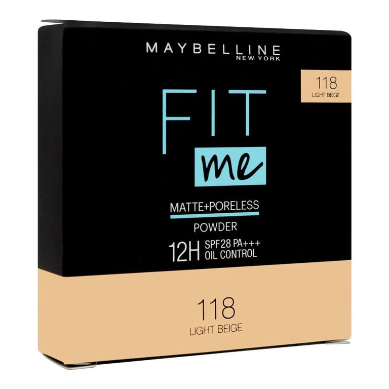 MAYBELLINE FIT ME MATTE PORELESS PRESSED POWDER 118 AS SHADE 49.5g