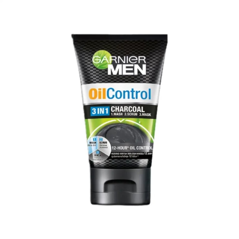 GARNIER MEN OIL CONTROL 3-IN-1 CHARCOAL CLEANSING FOAM WASH FOR OILY SKIN 50ml