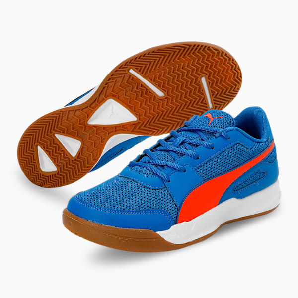 PUMA Indoor Shoes 107604022 - PUMA Team Royal-Cherry Tomato-PUMA White - UK 7