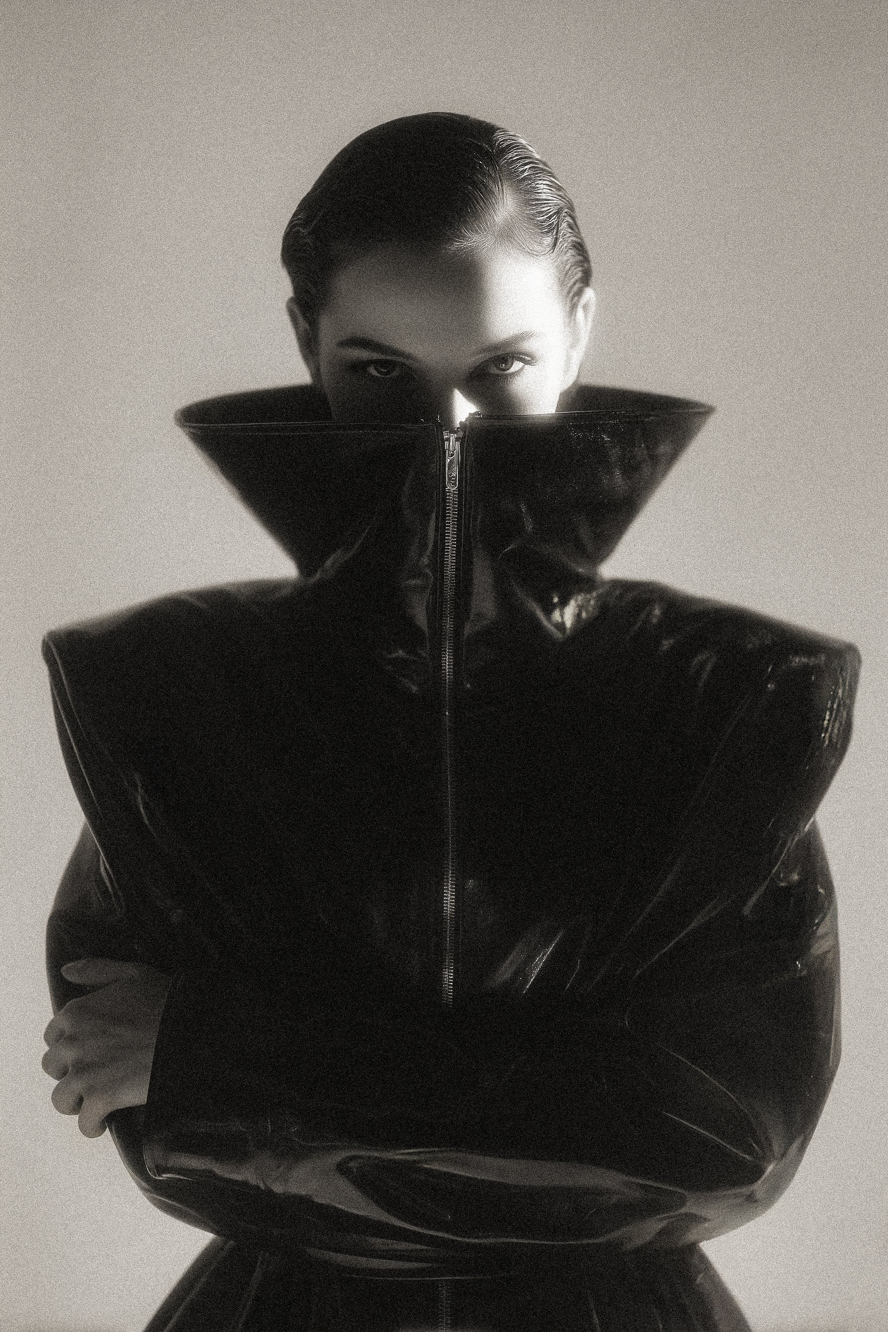 Fashion model in silhouette