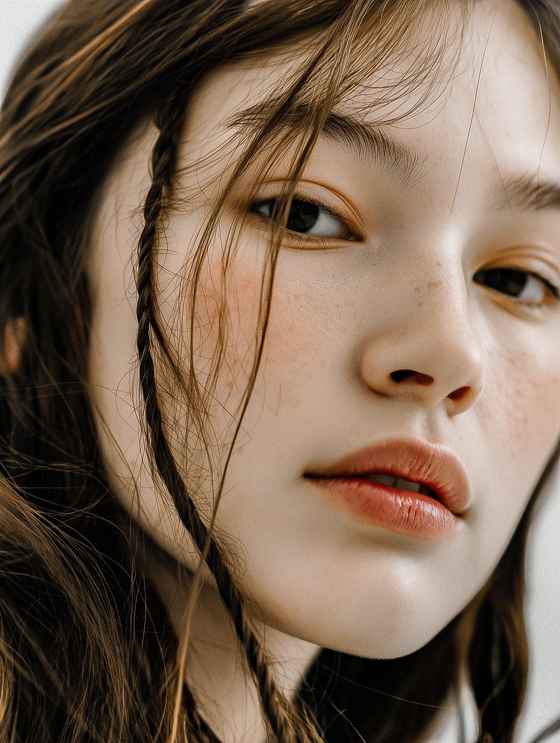 Braided Hair Beauty Closeup