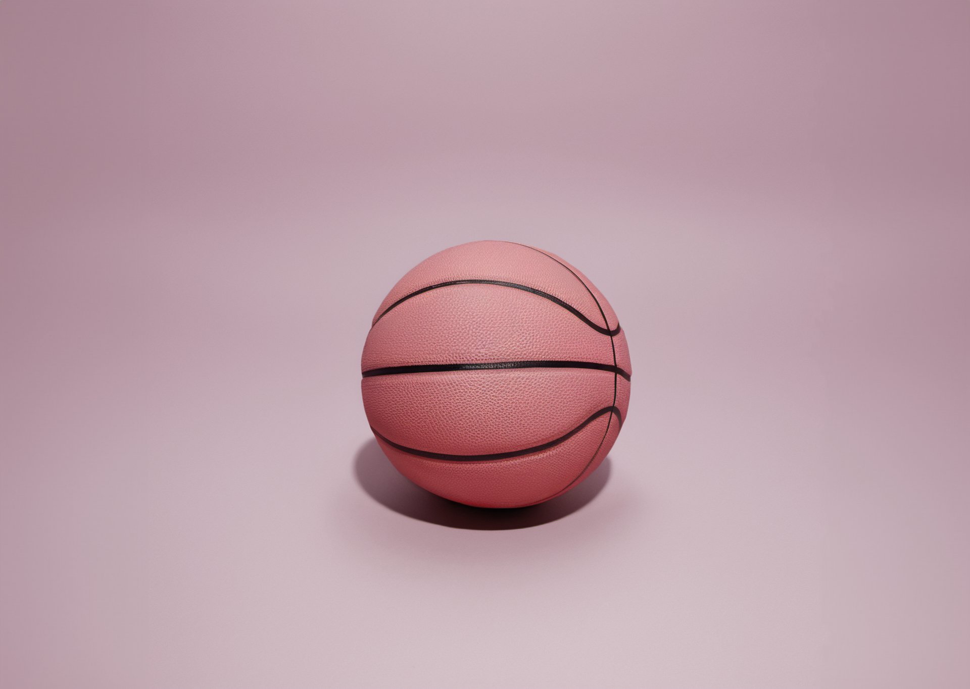 A pink basketball