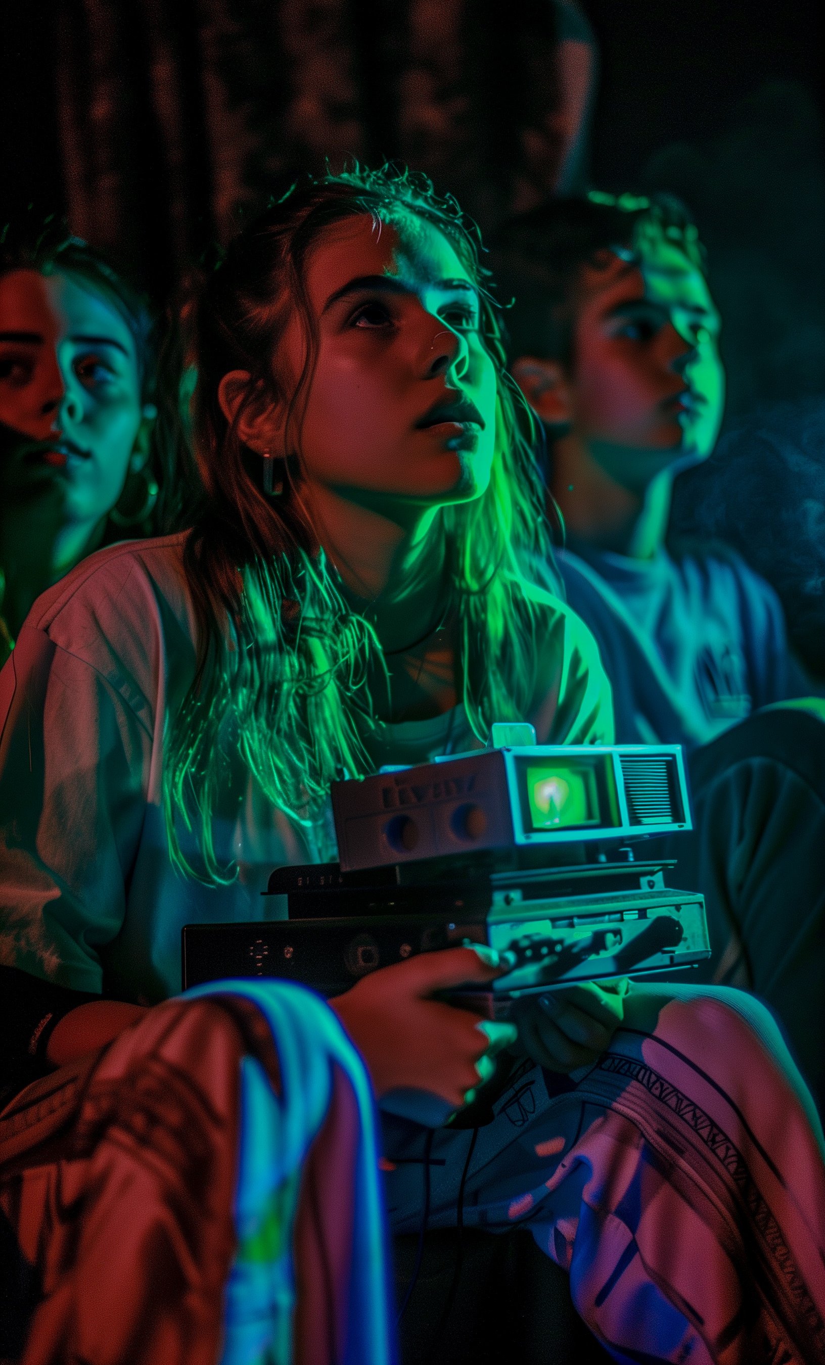 A group of teenagers in horror movie