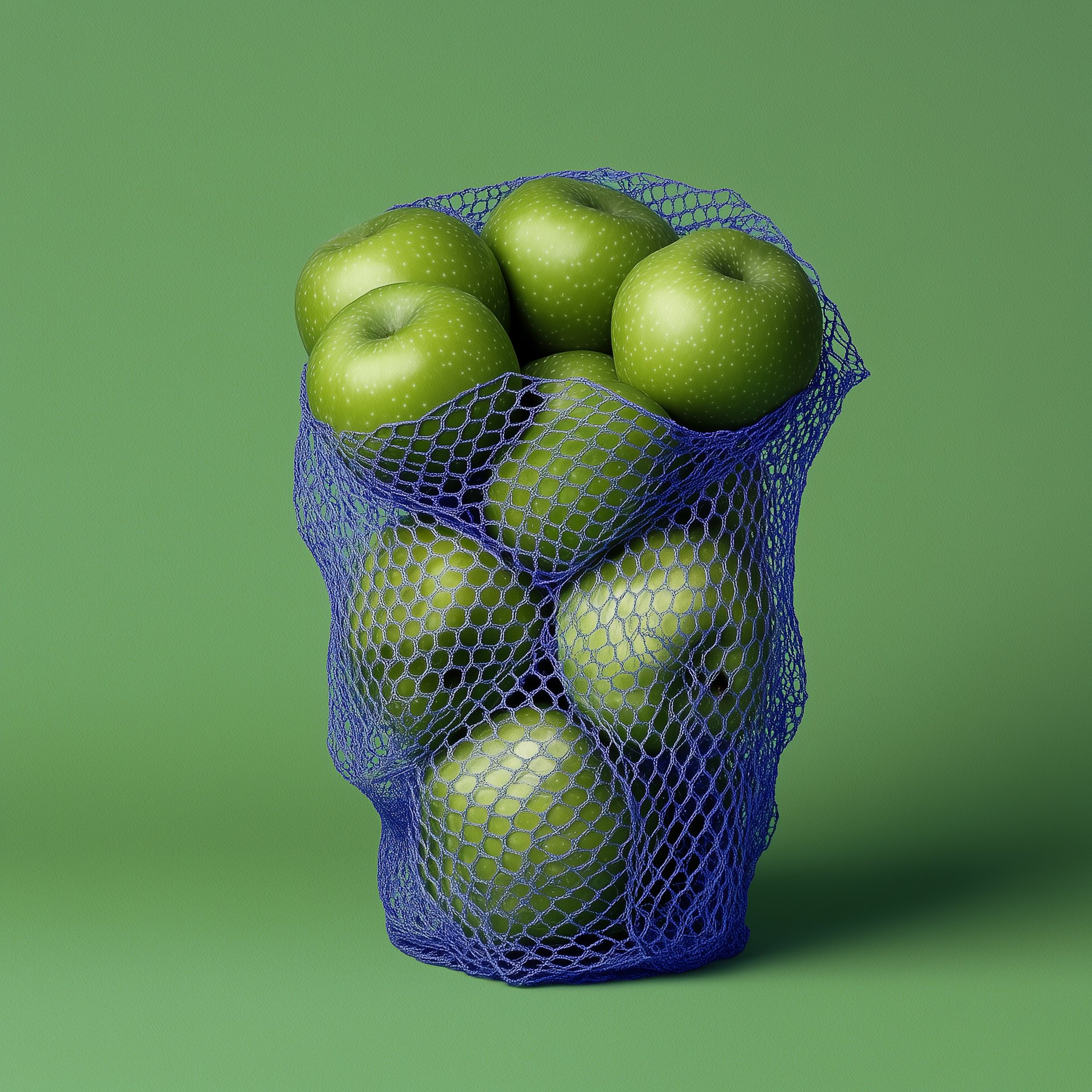 Green Apples in Mesh Bag