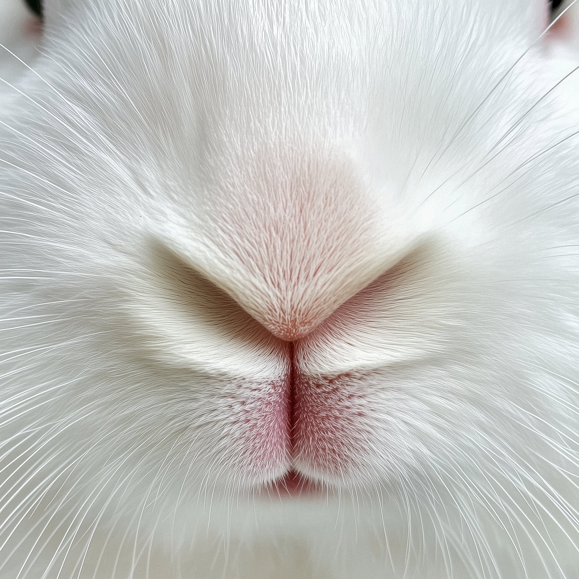 a close-up of a rabbit’s nose