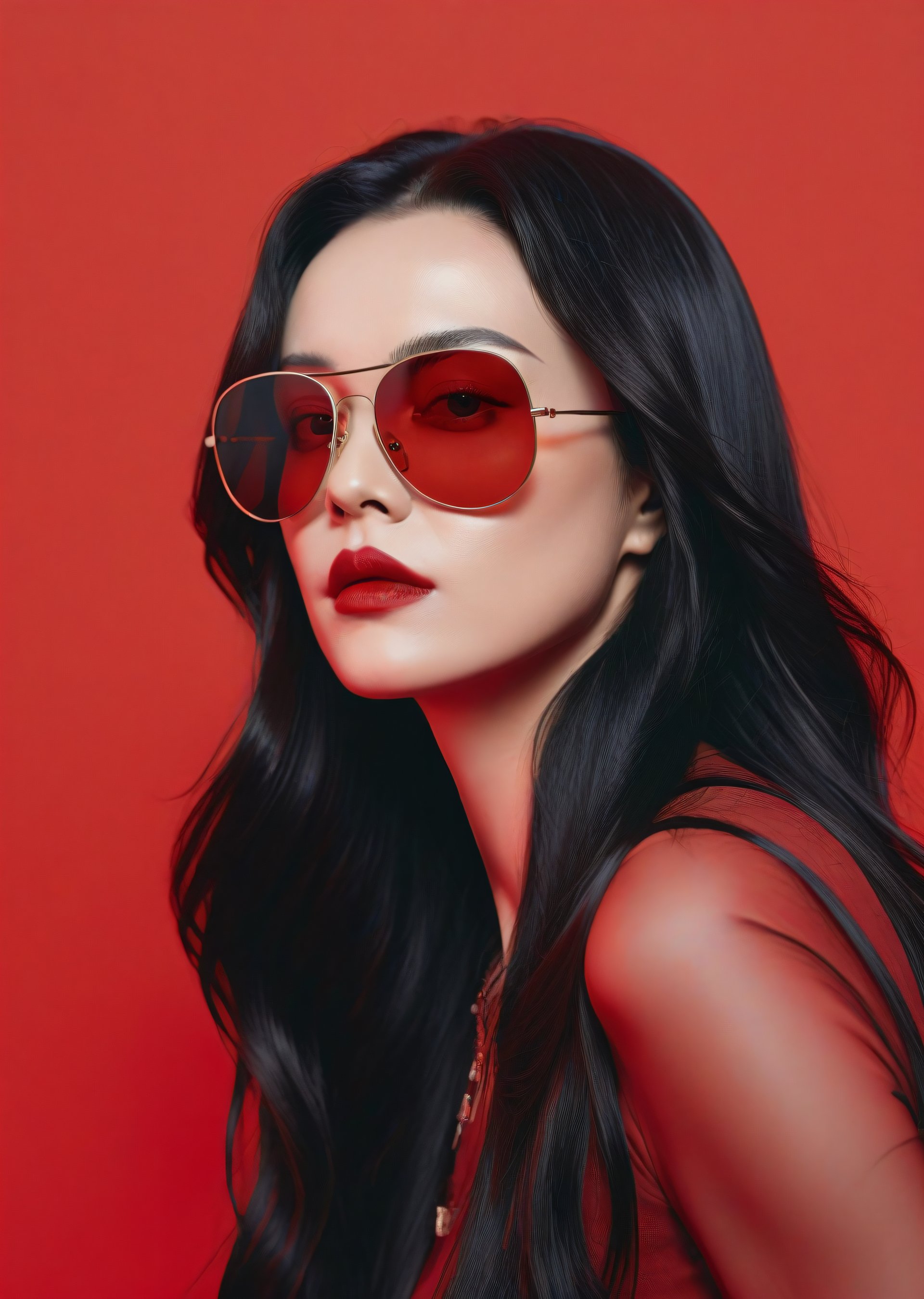 red sunglasses