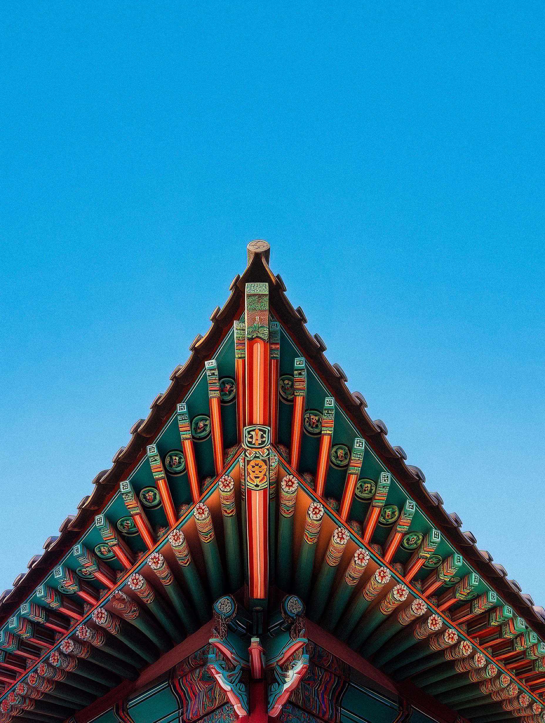 Dancheong Temple Eaves
