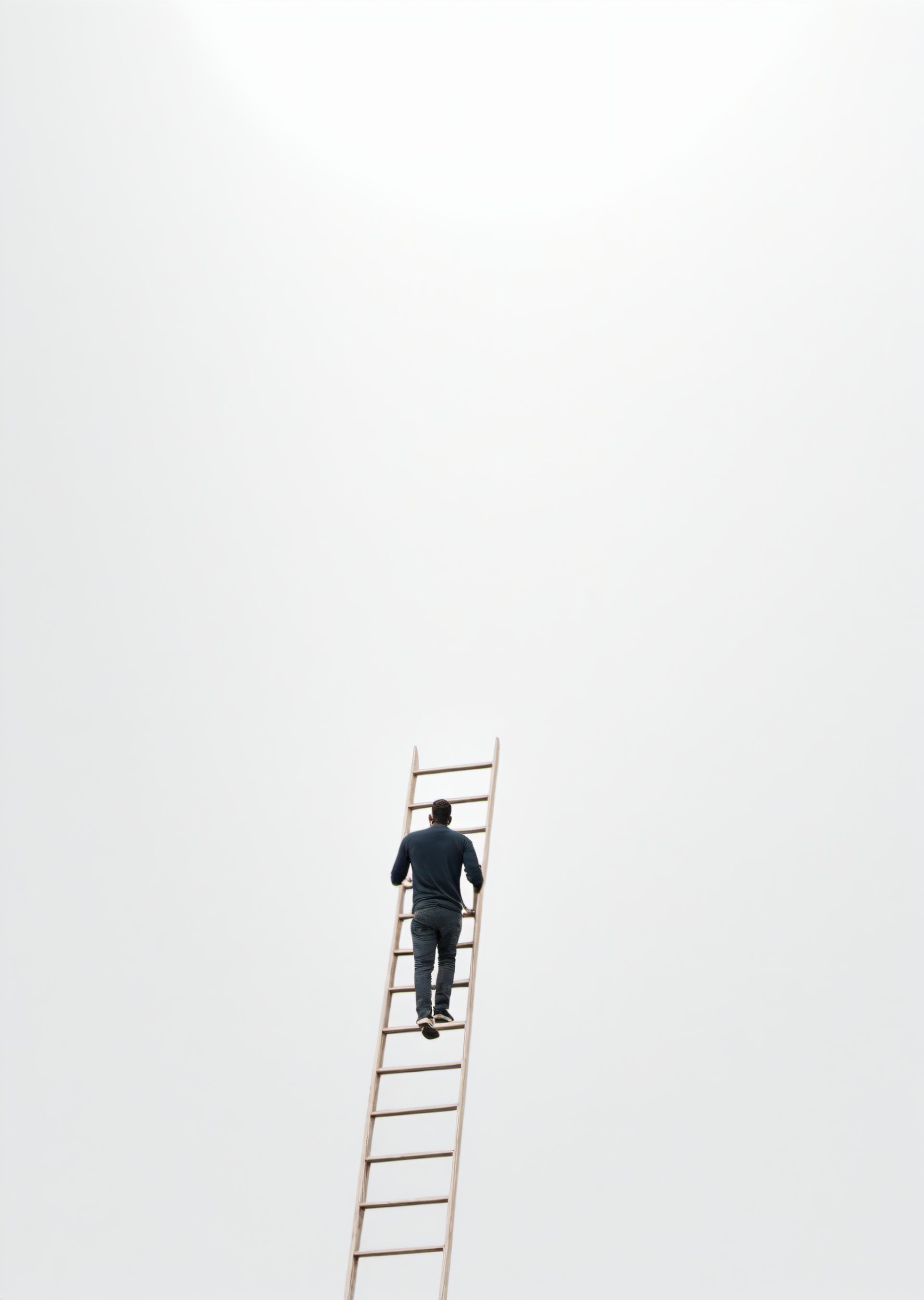 white Ladder background