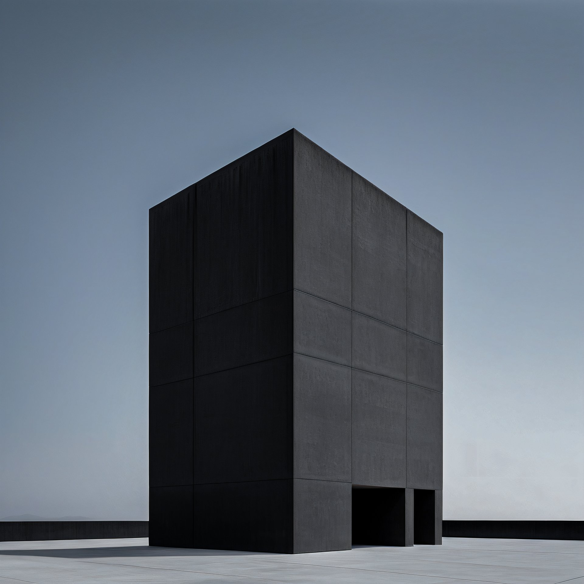 black concrete building