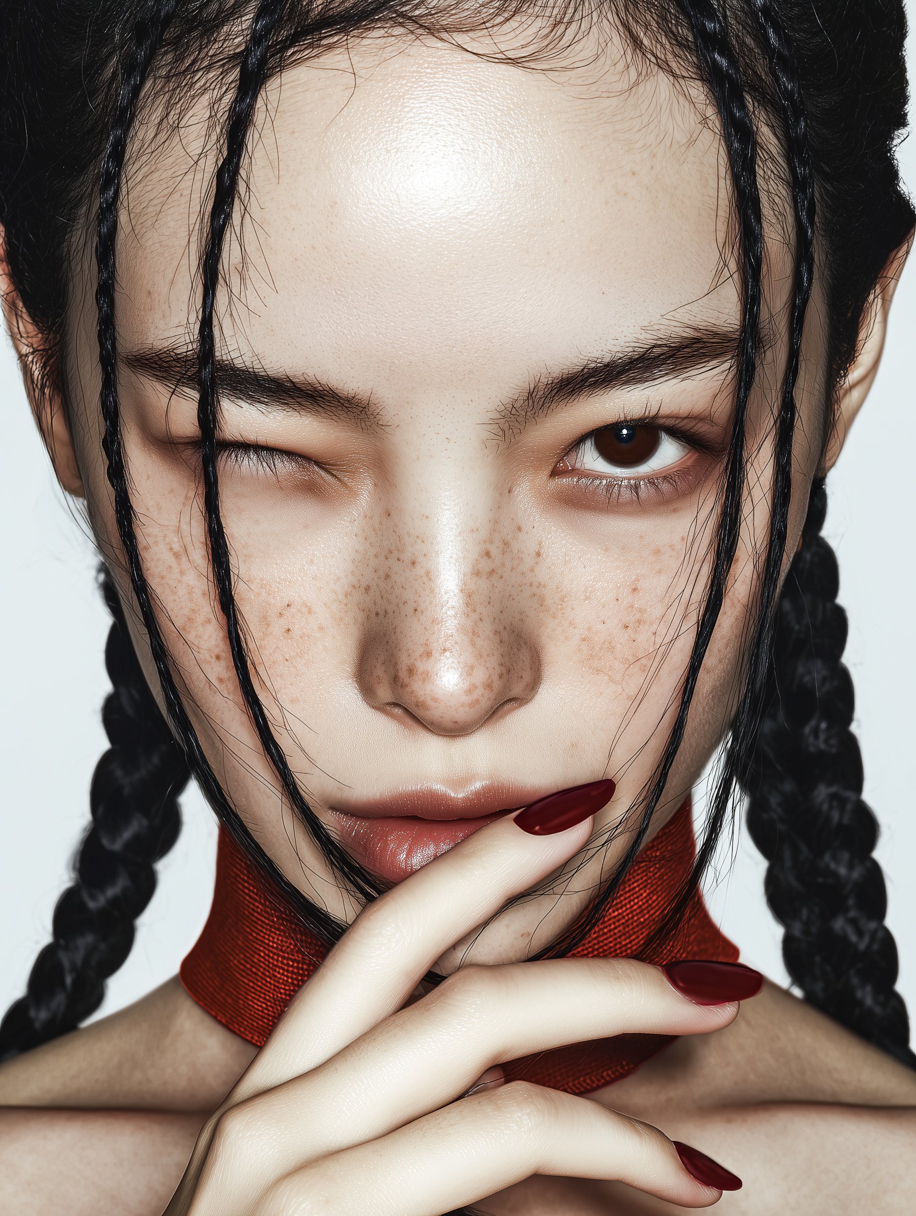 Braided Model Red Choker