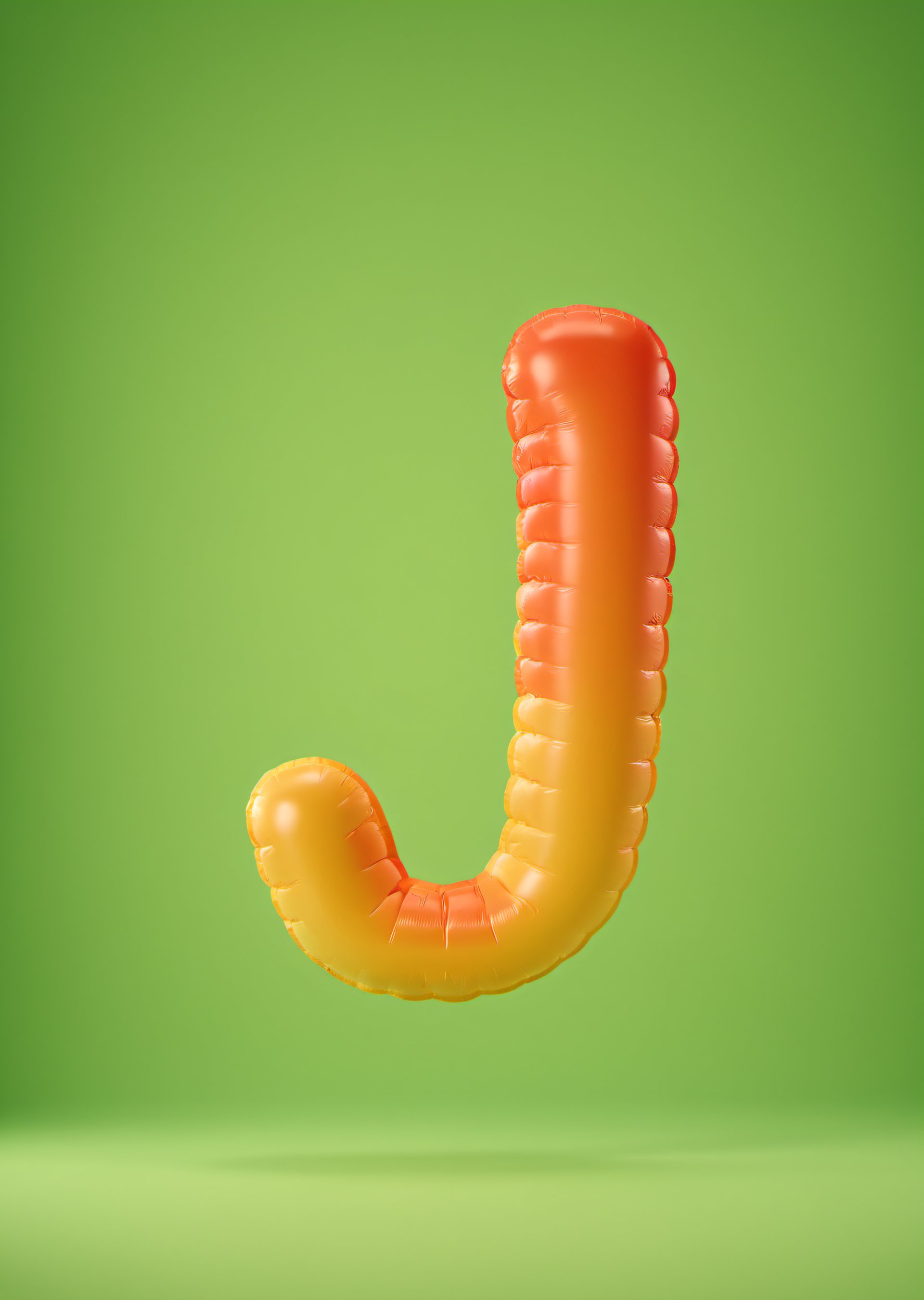 inflatable 3d alphabet J
