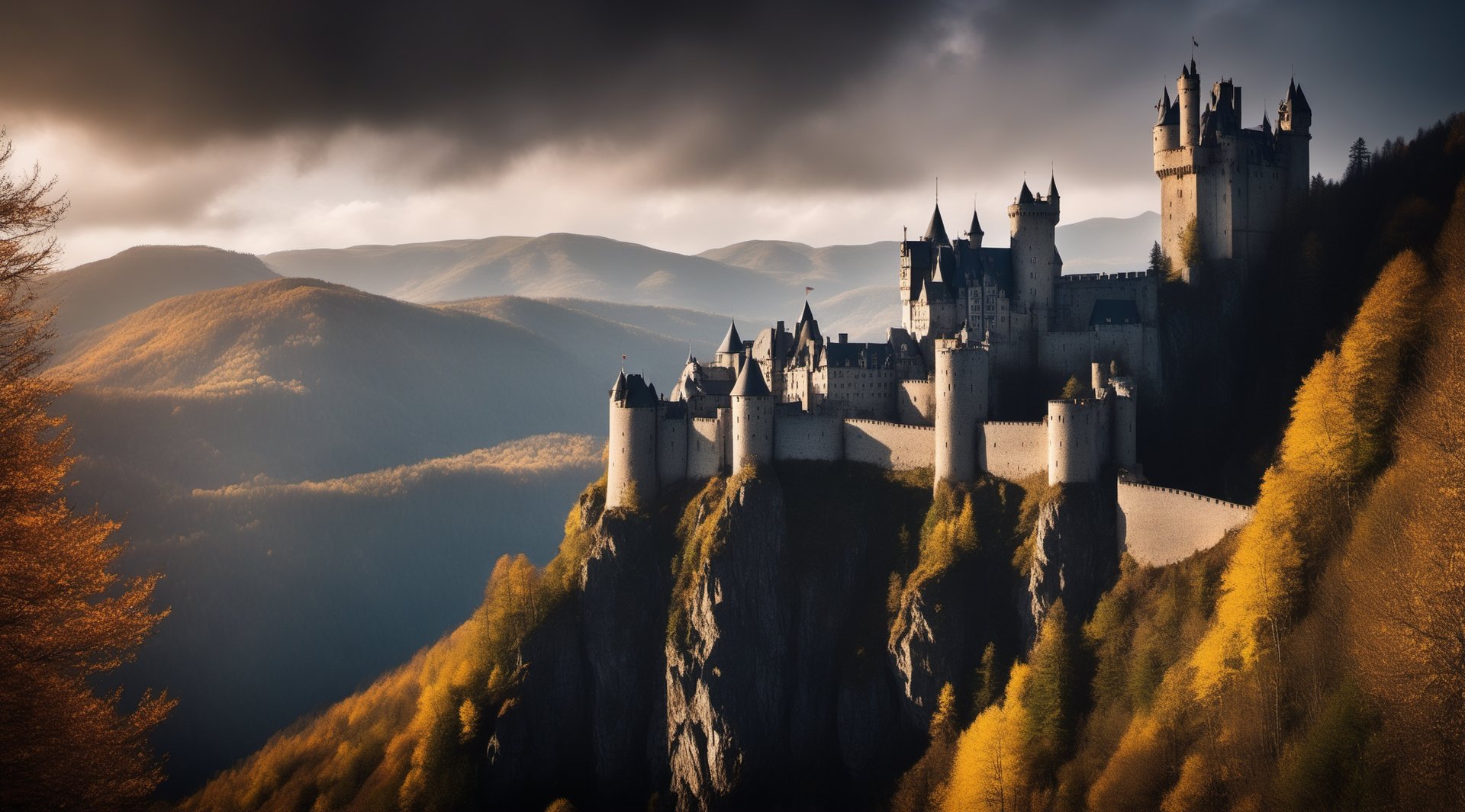 middeleeuwen kasteel berg