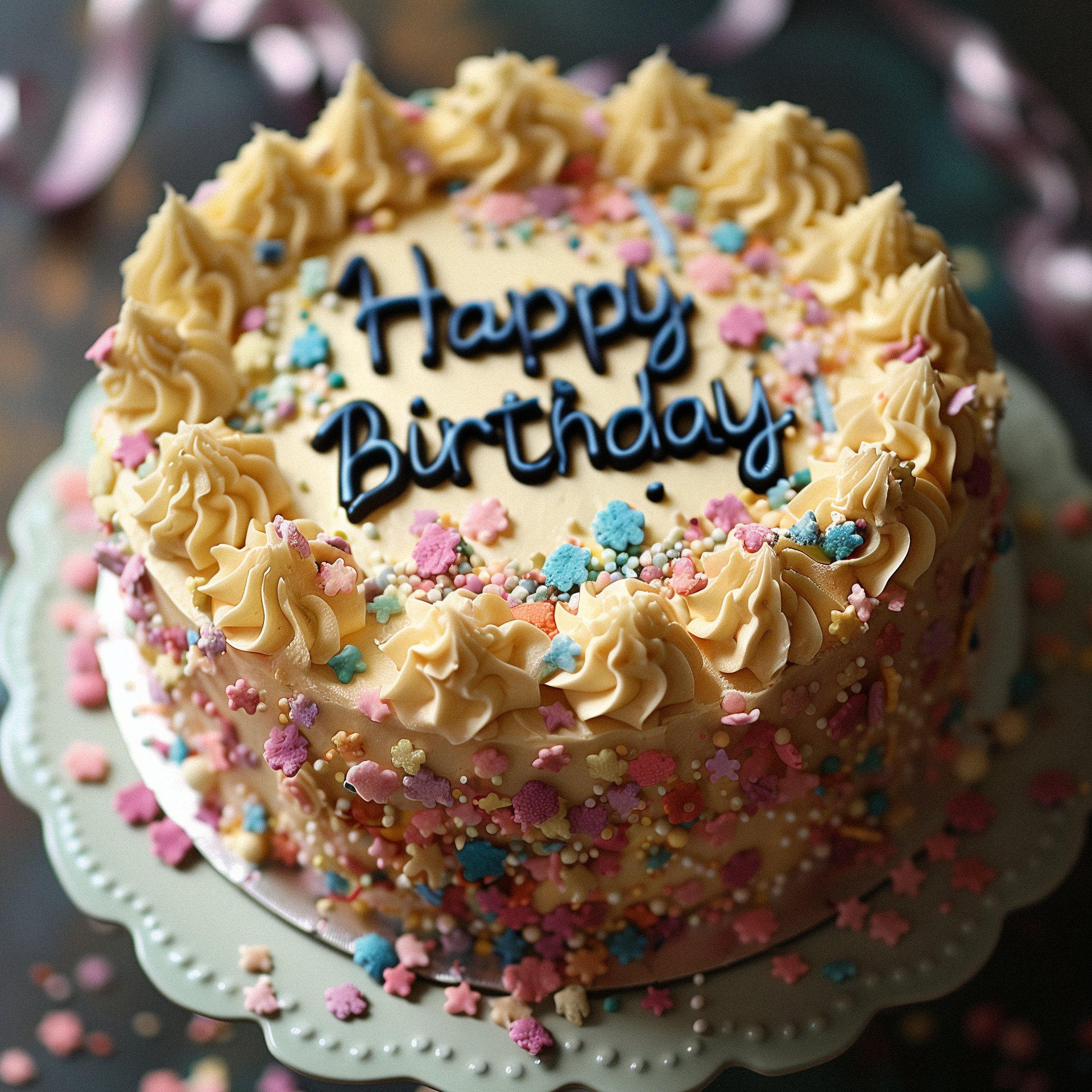 vintage birthday cake