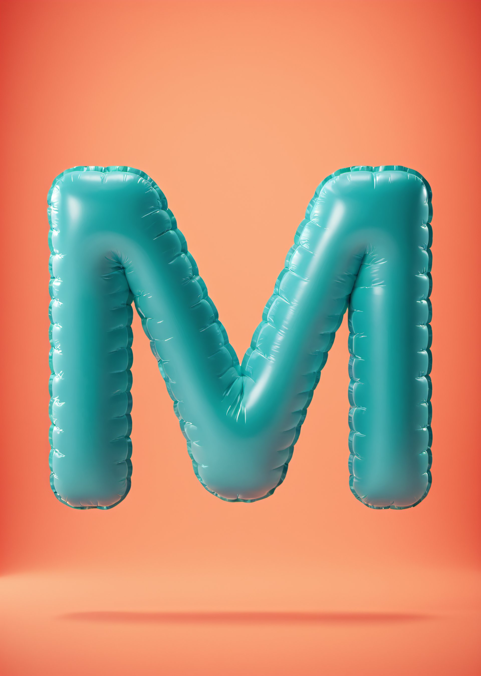 inflatable 3d alphabet M