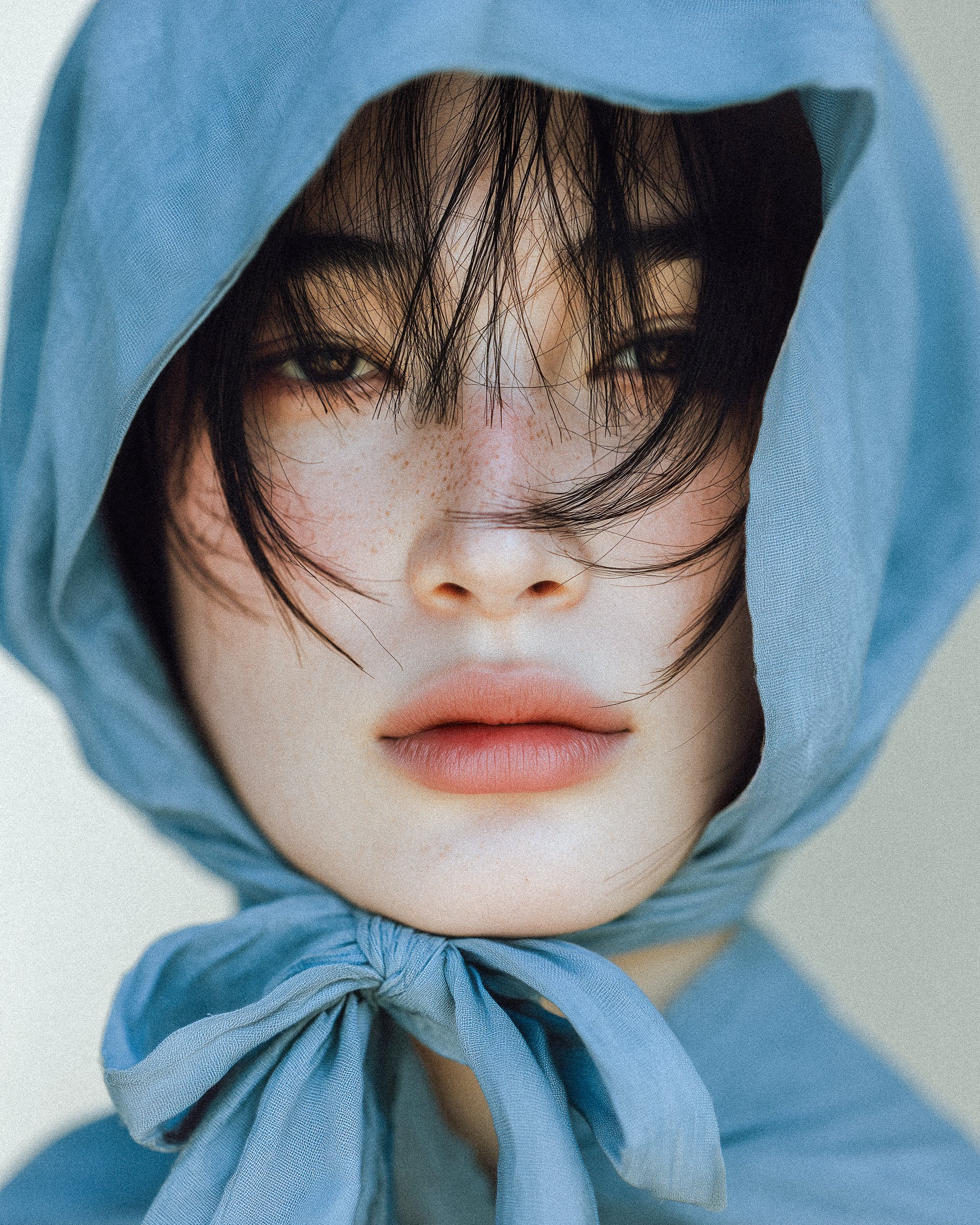 Blue Scarf Beauty Portrait