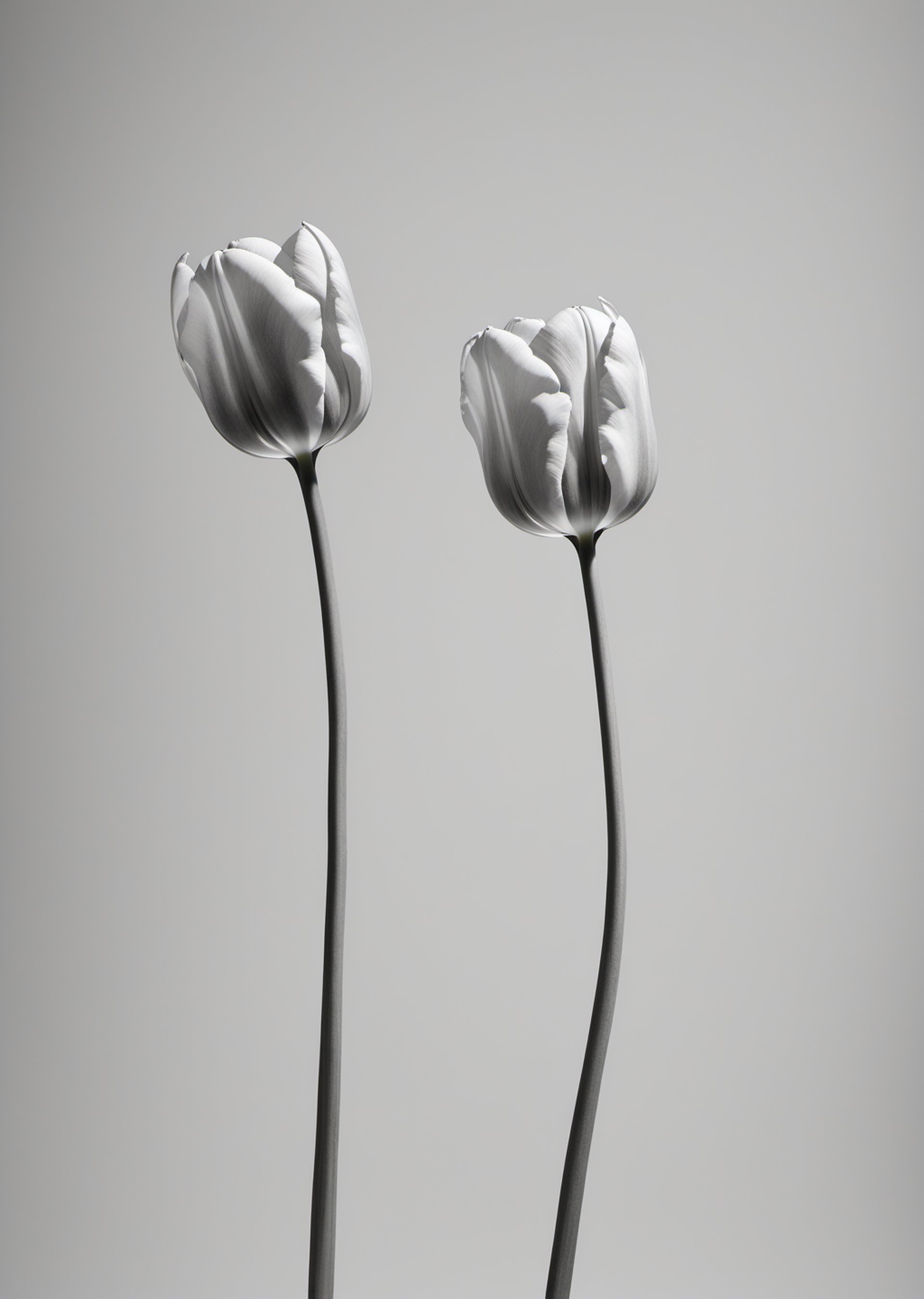 Black and white tulips
