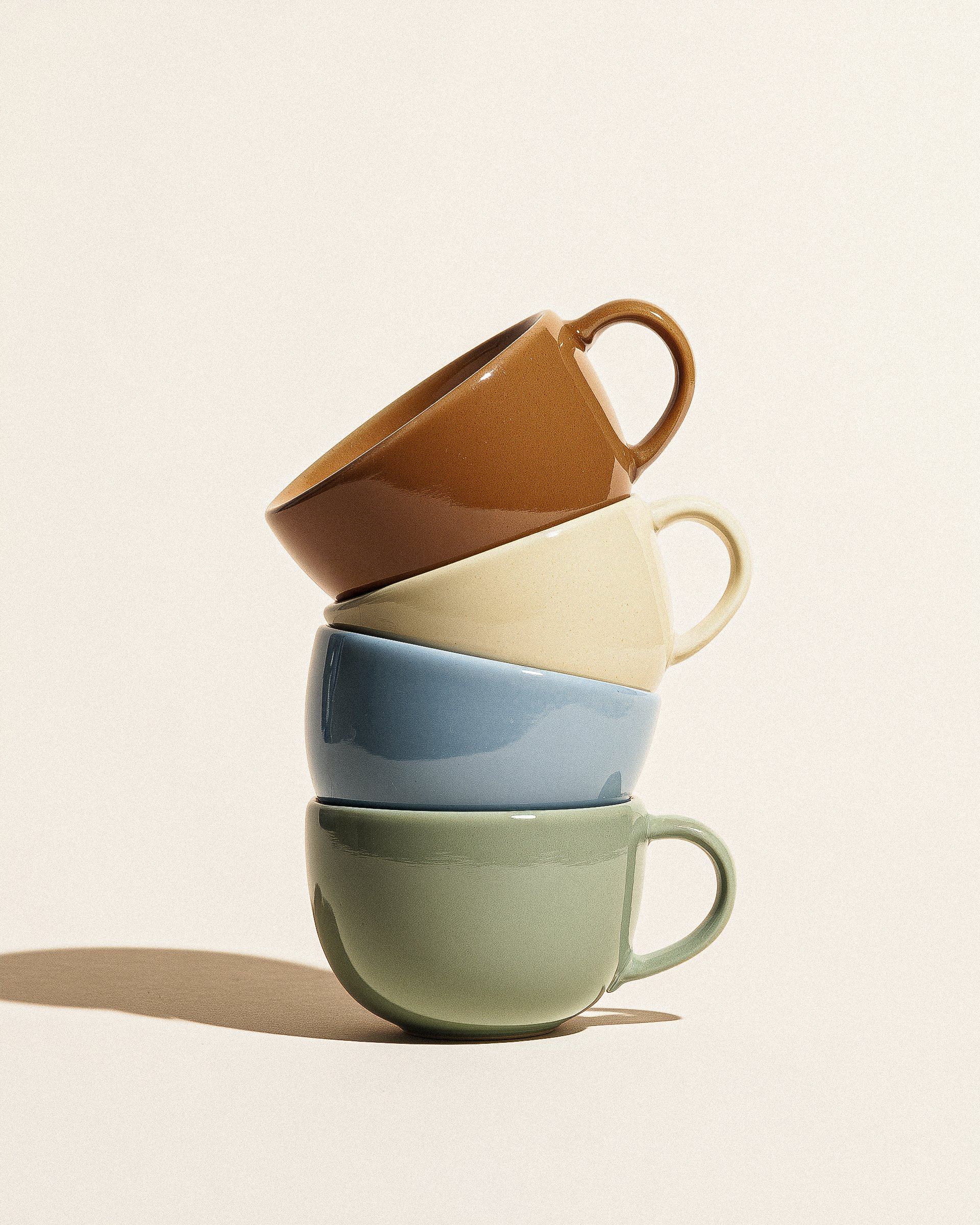 Stacked Ceramic Coffee Cups