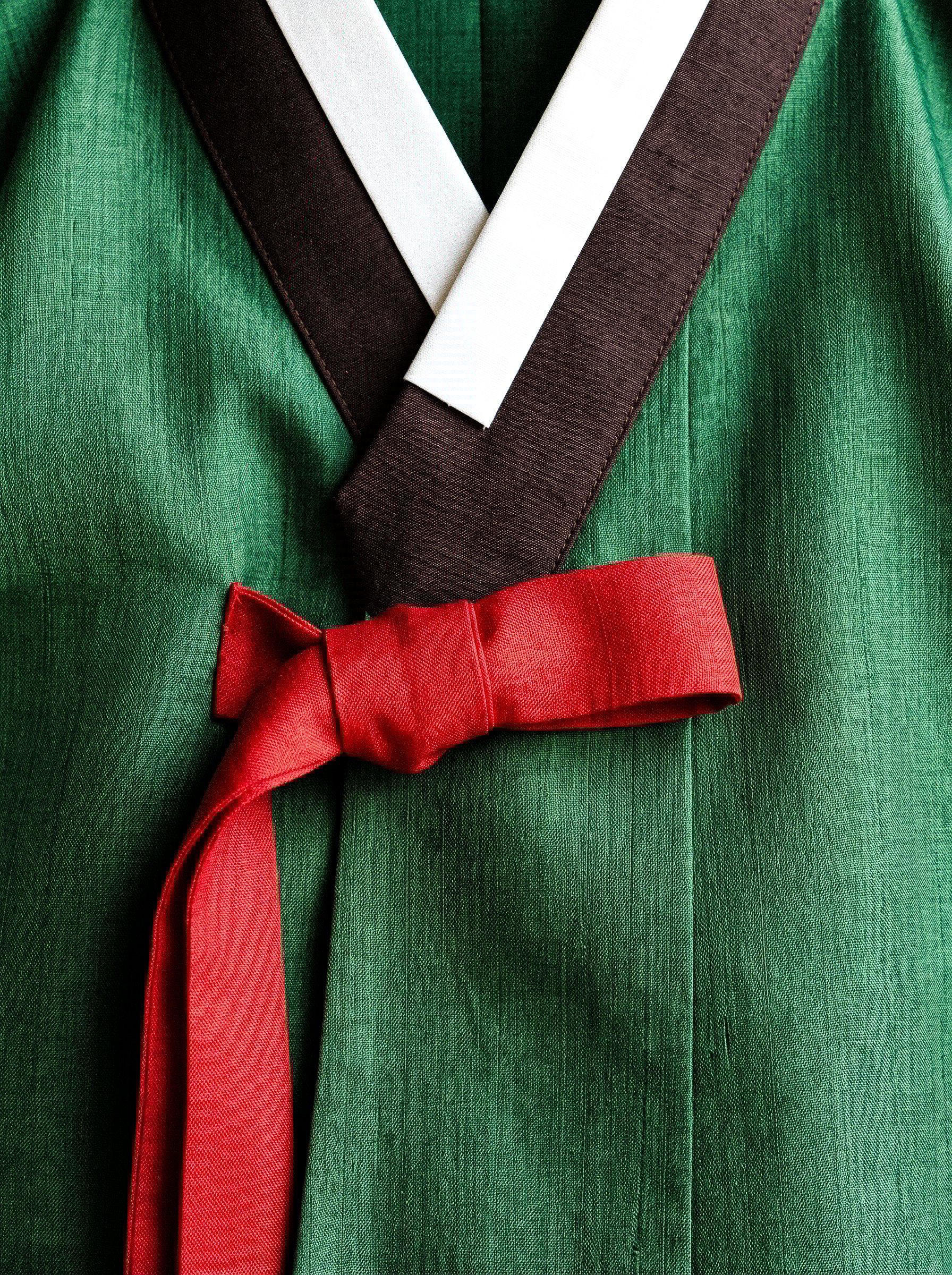 Green Hanbok With Red Ribbon High-Quality AI Stock Image with Unlimited ...