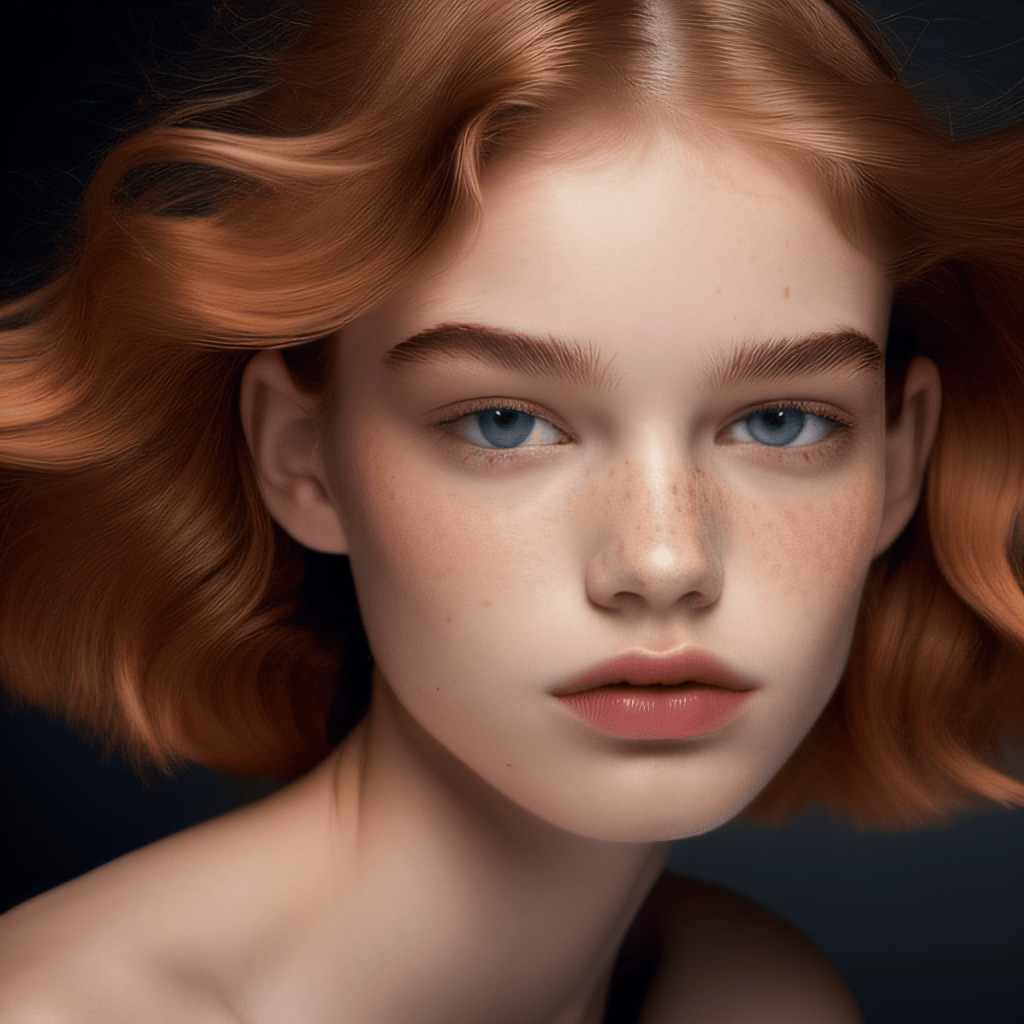 Orange-colored short hair