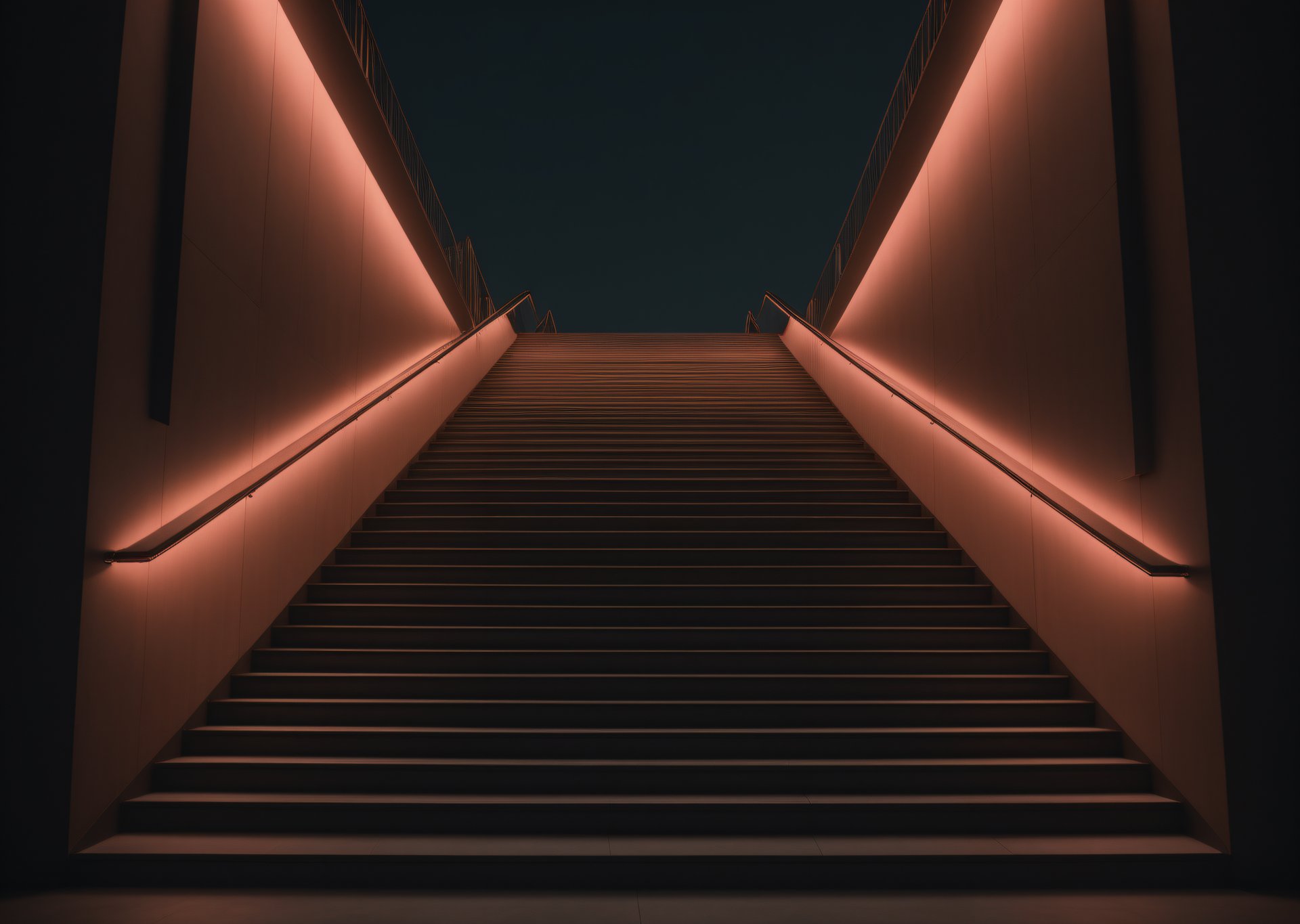 neon stairs