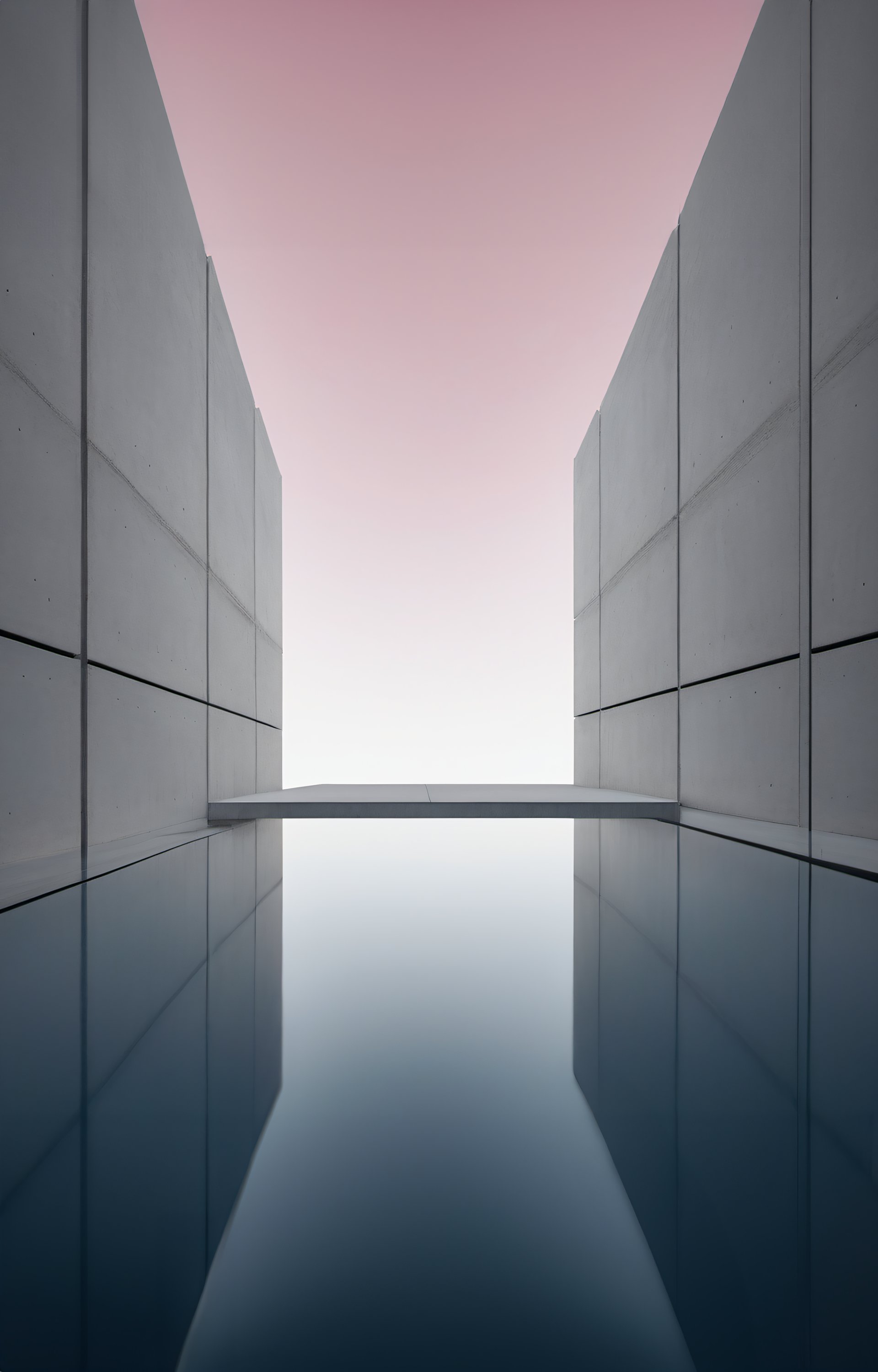 parallel walls against gradient sky