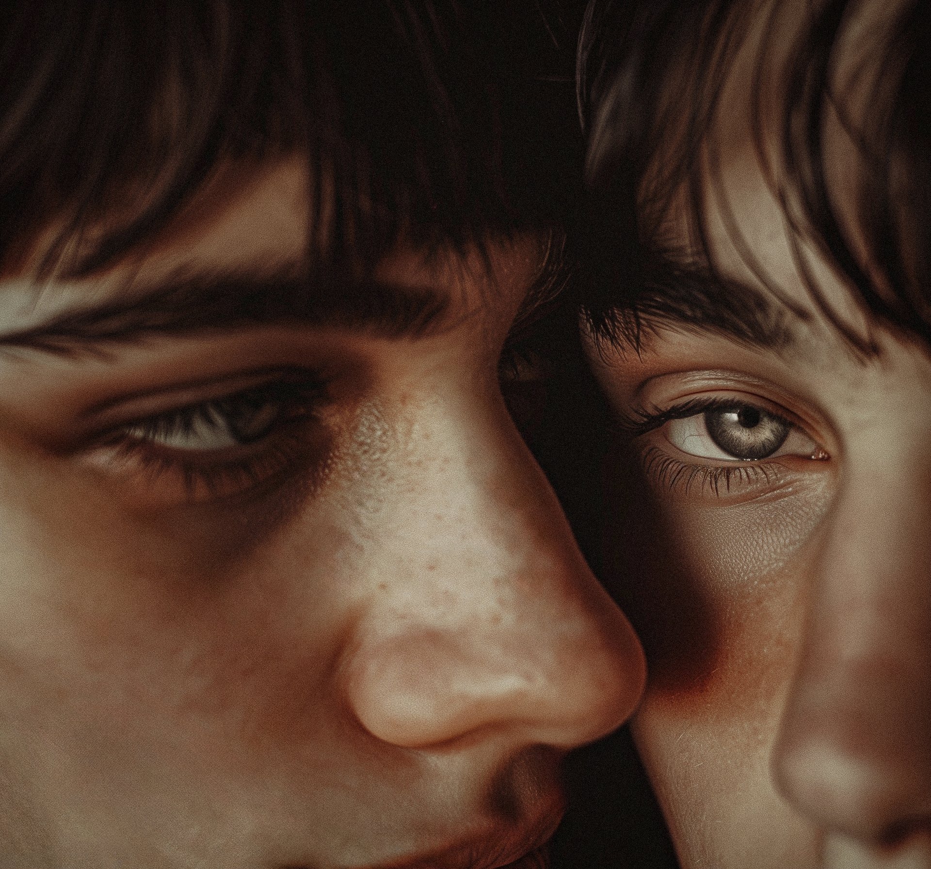 Close up of couple’s eyes