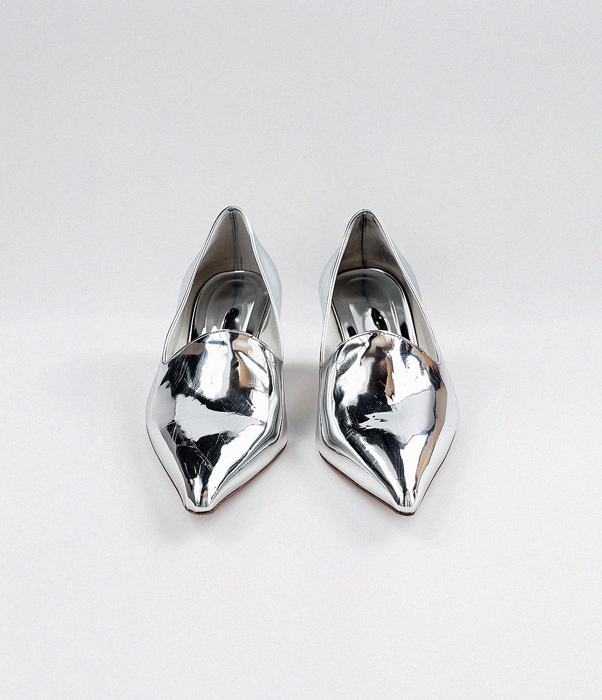 shoes made of silver skin