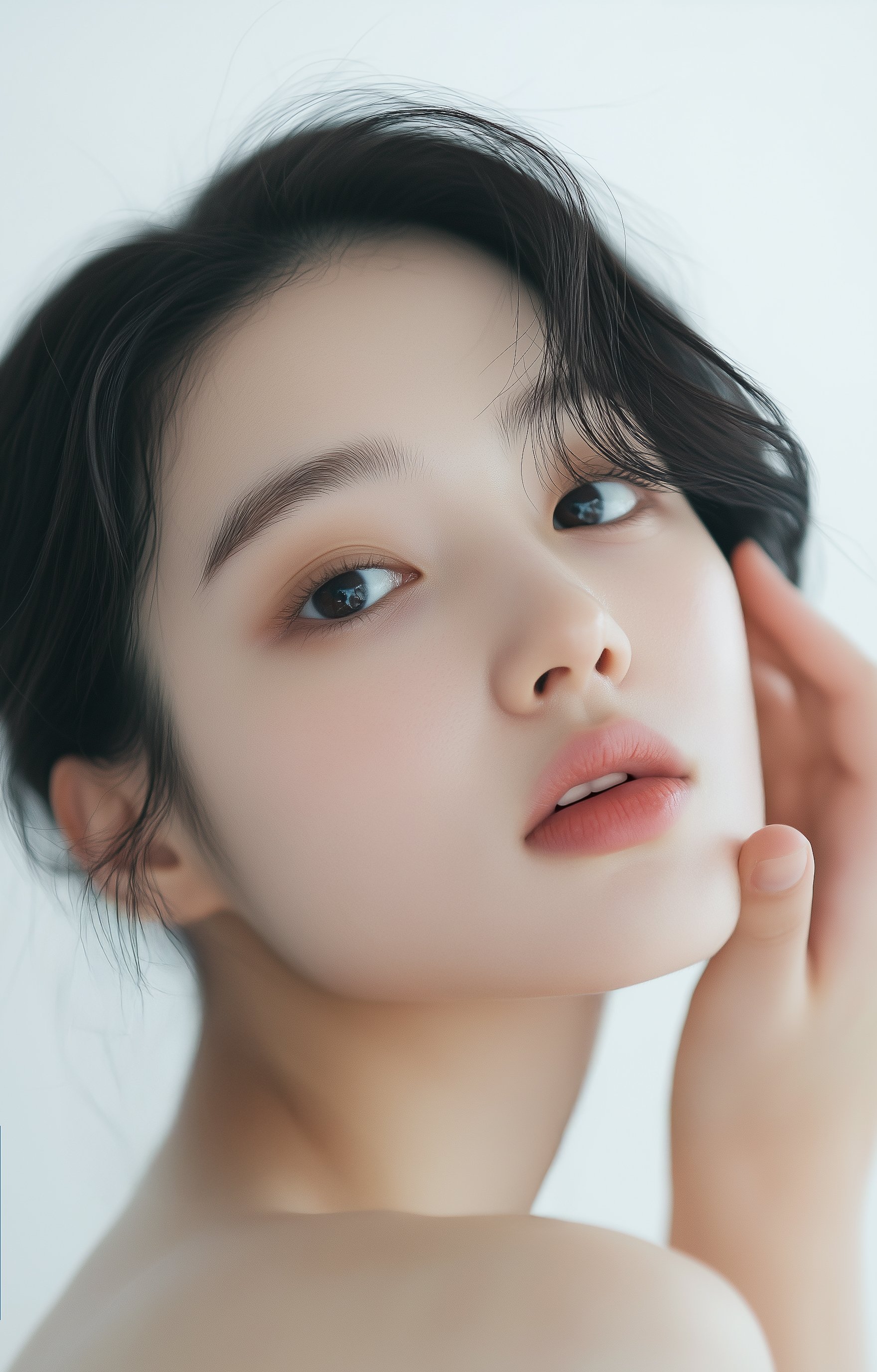 柔らかな肌のクローズアップ