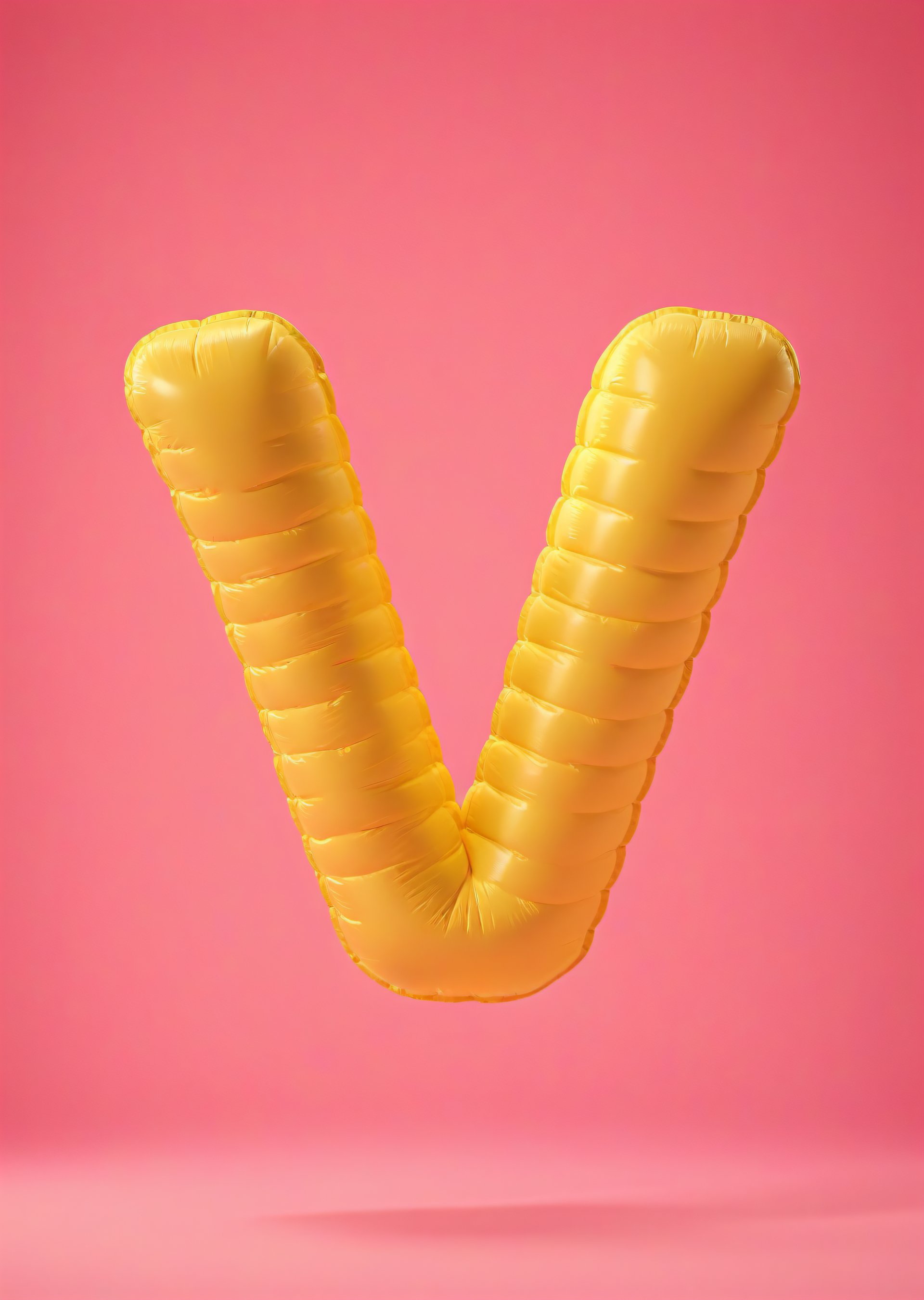 inflatable 3d alphabet V