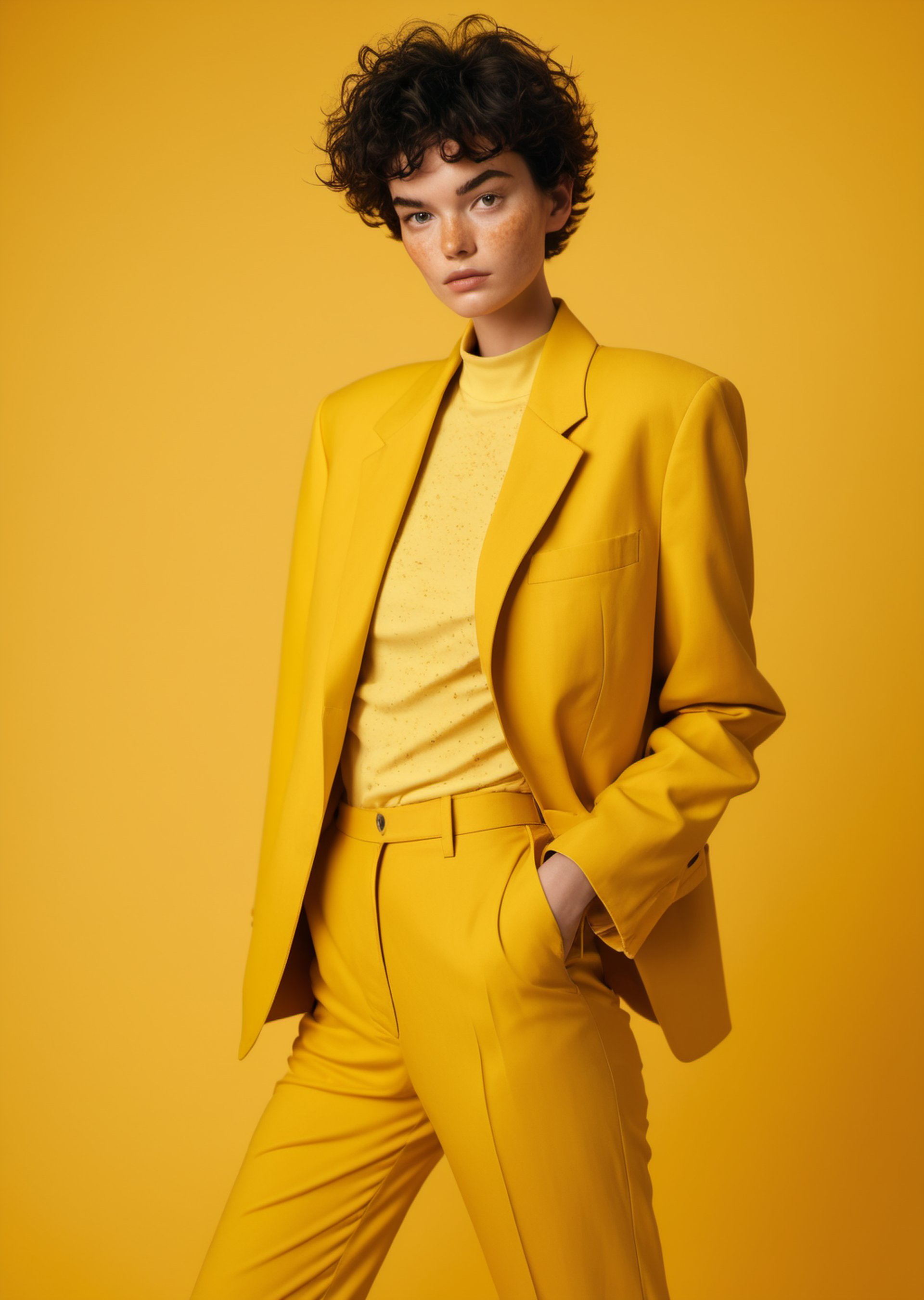 yellow background model