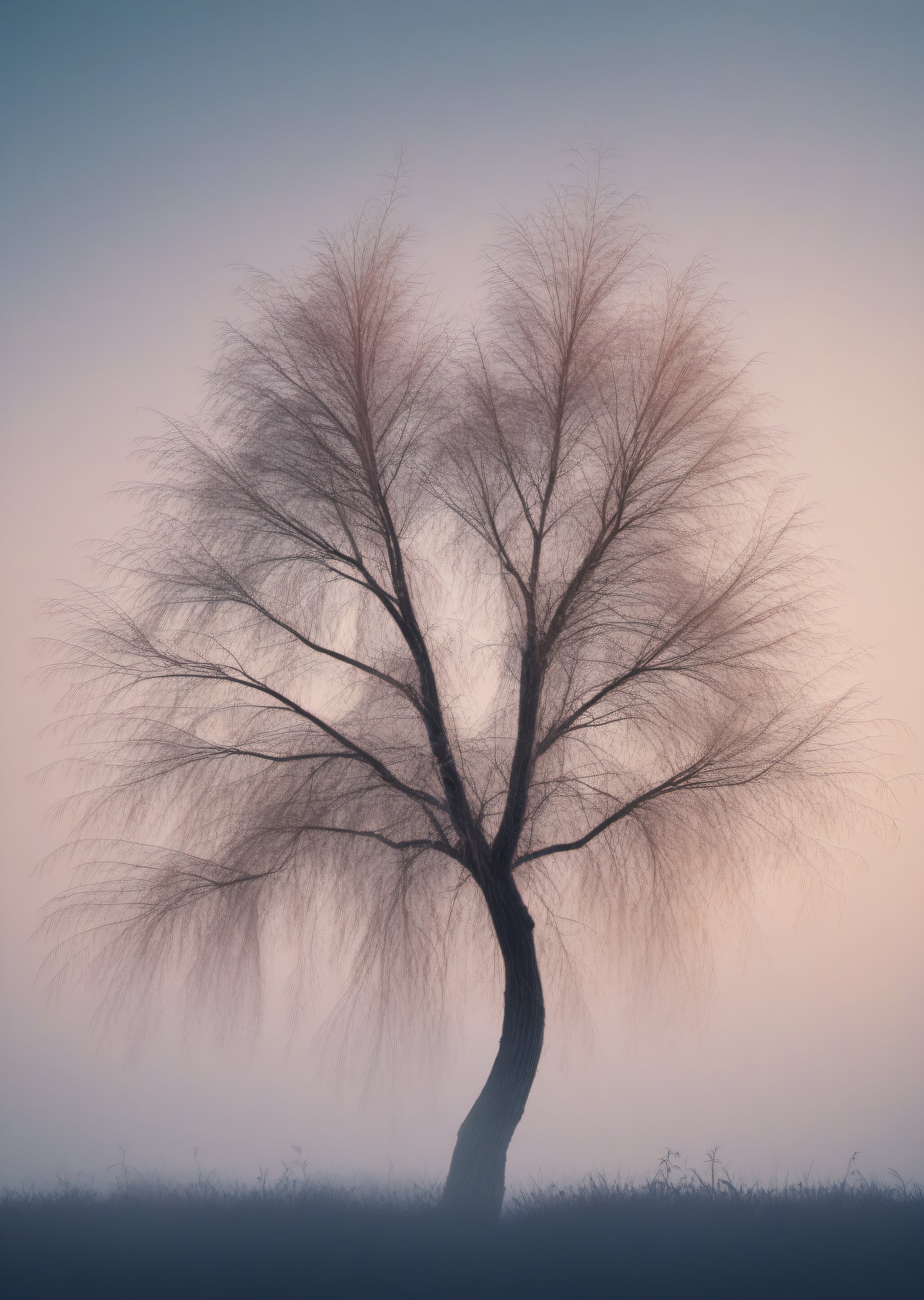 willow in the mist