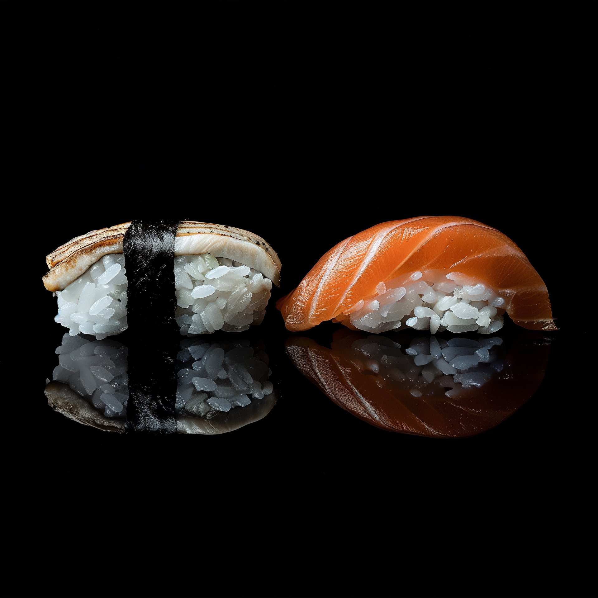 two pieces of sushi