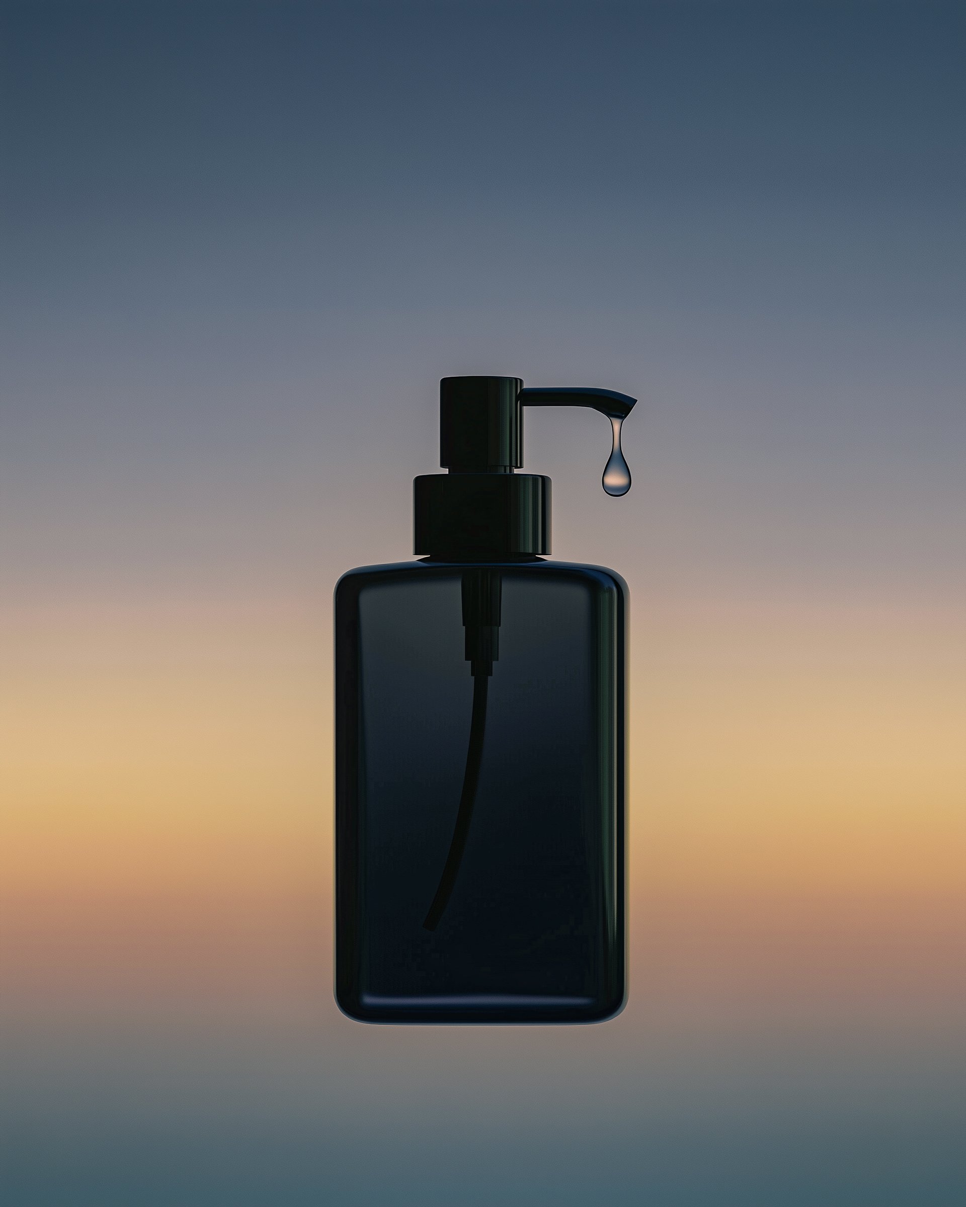 Minimalist pump bottle silhouette