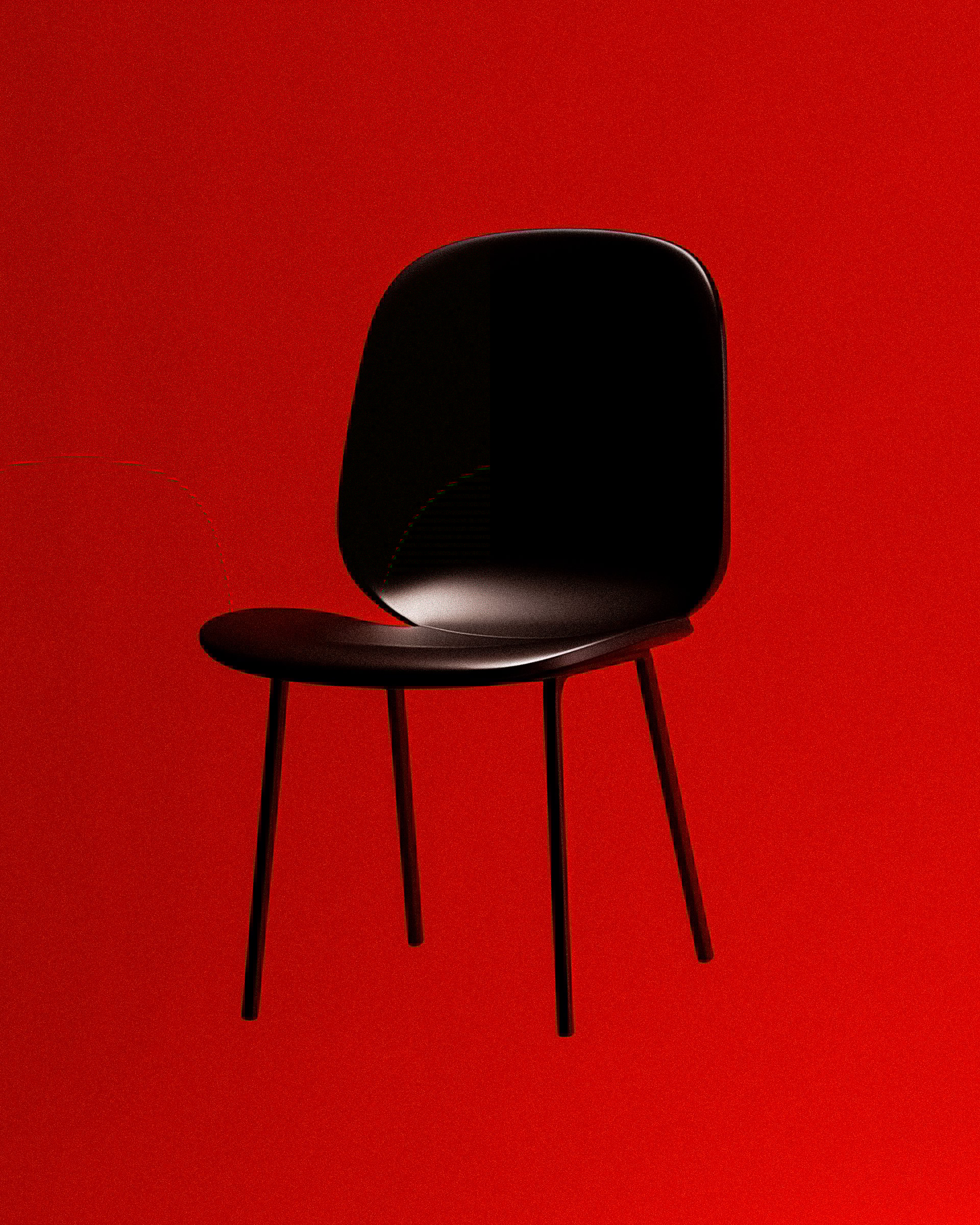 Modern Black Sculptural Chair