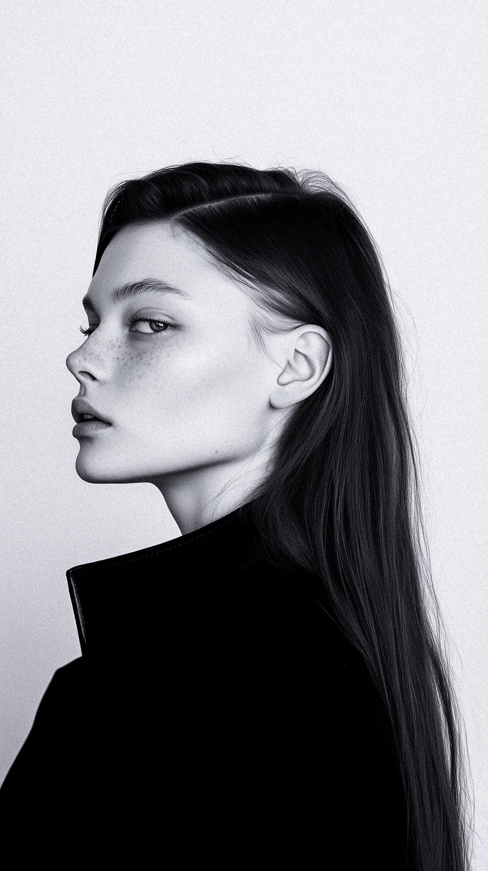 Black and white portrait