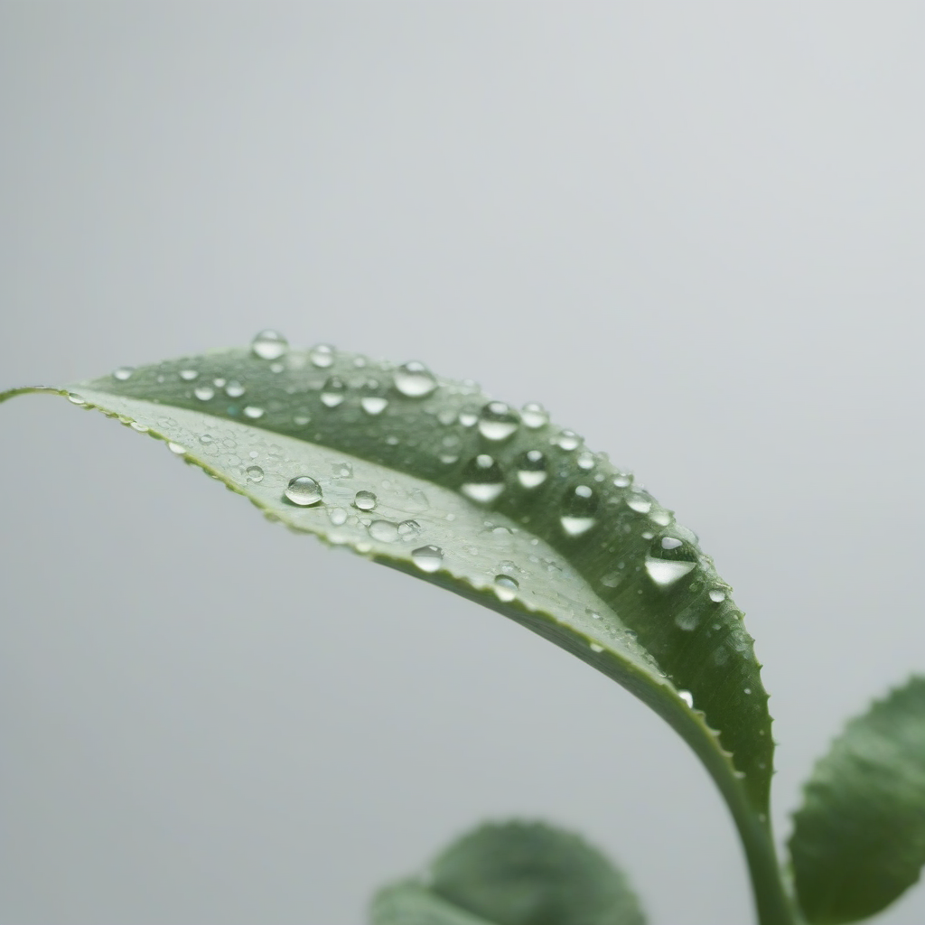 a plant with water droplets