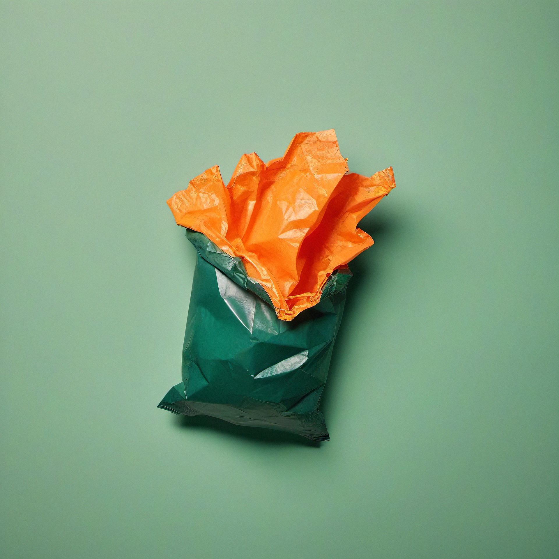range color plastic bag