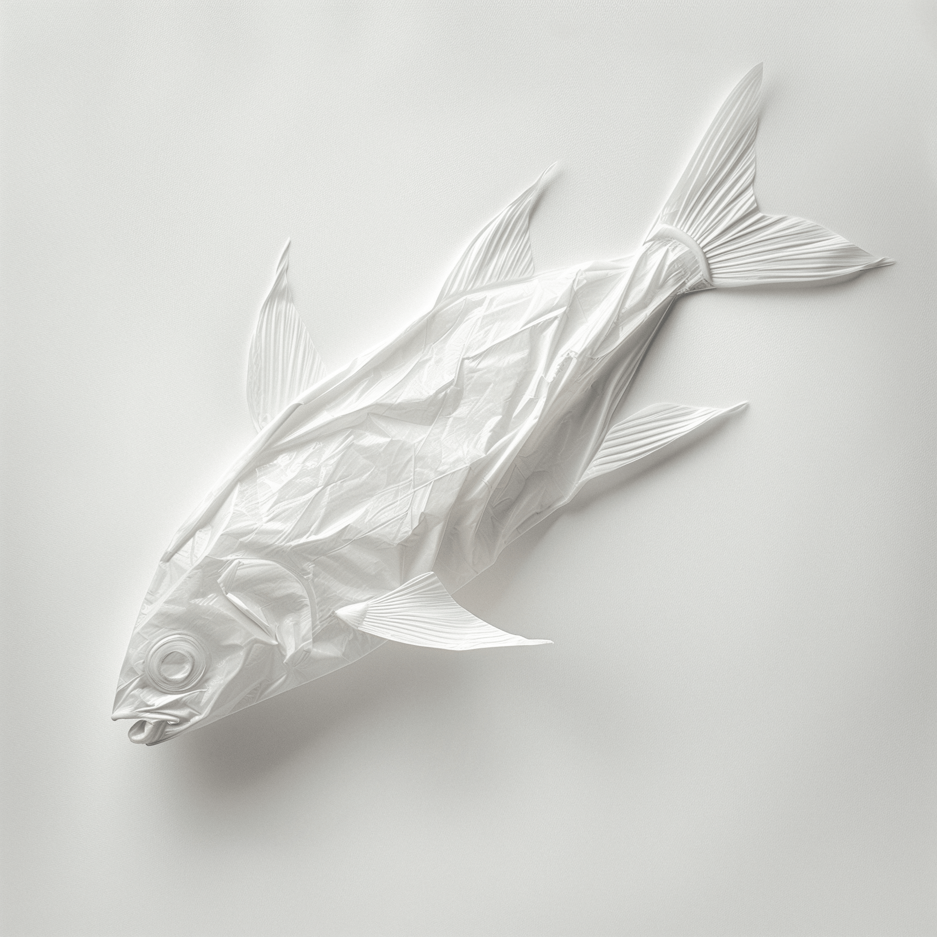 plastic bag shape of a fish