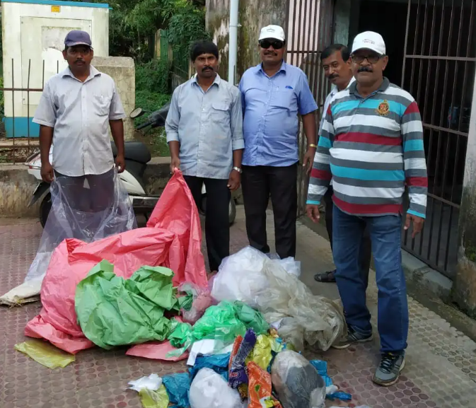 BMC Squad with seized plastic bags