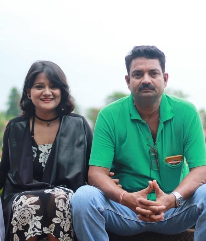 Barnali with her father