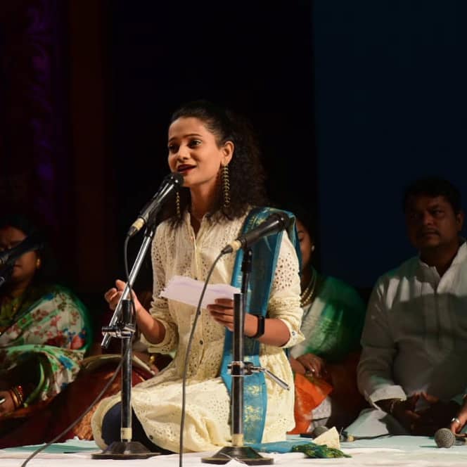 Barnali singing bhajan