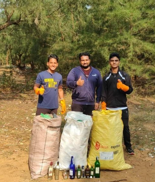Plogging at Puri