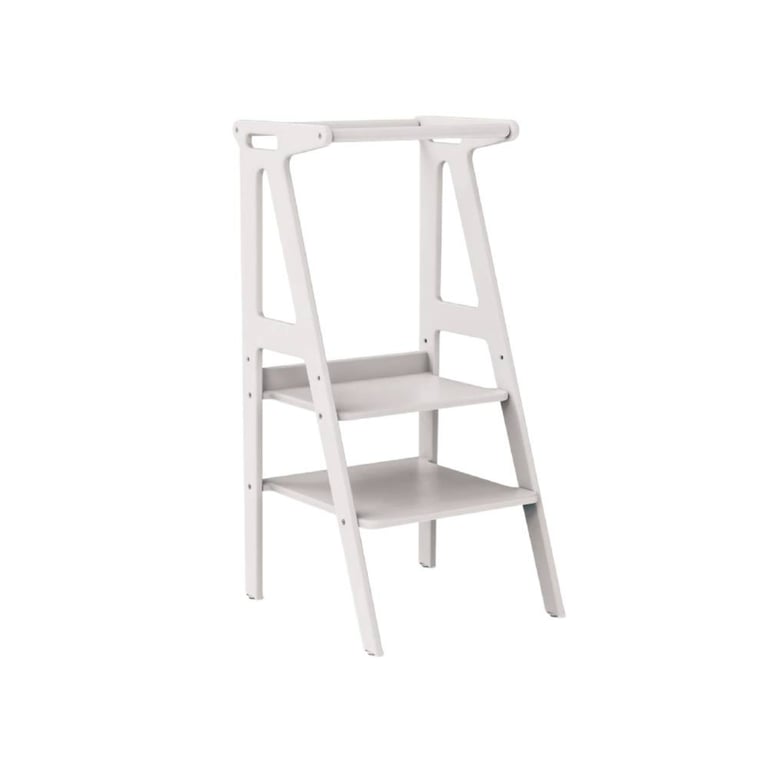 All Circles PlayTower Wooden Toddler Tower White - Montessori Product