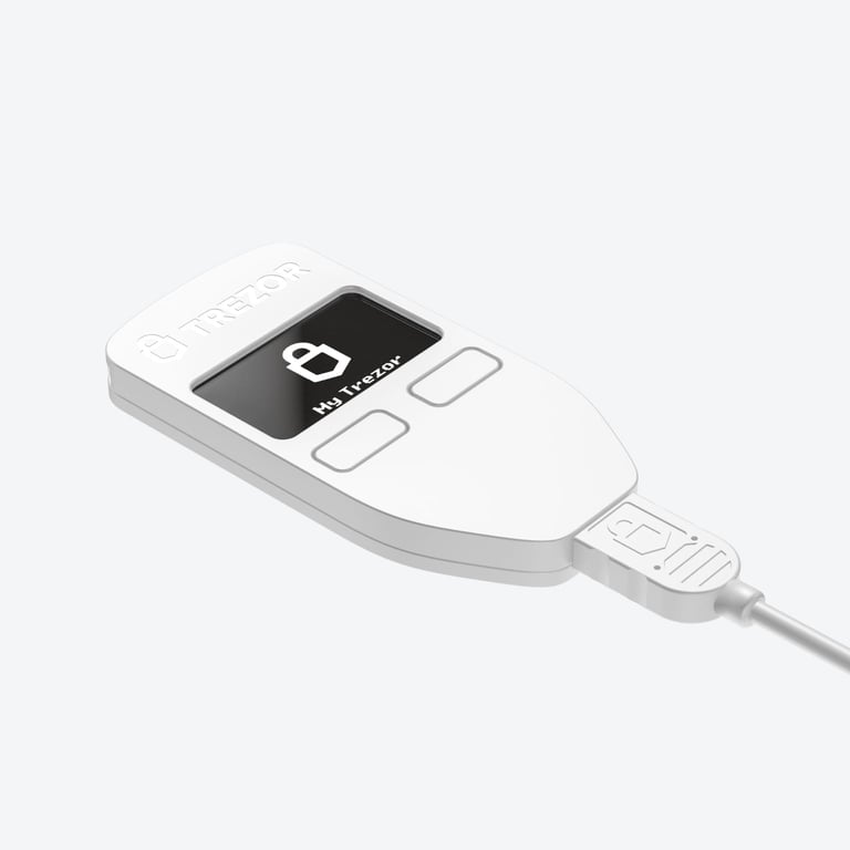 【新着商品】ビットコインウォレットTREZOR（トレザー） (ホワイト) 楽天市場】ビットコインウォレット TREZOR （トレザー